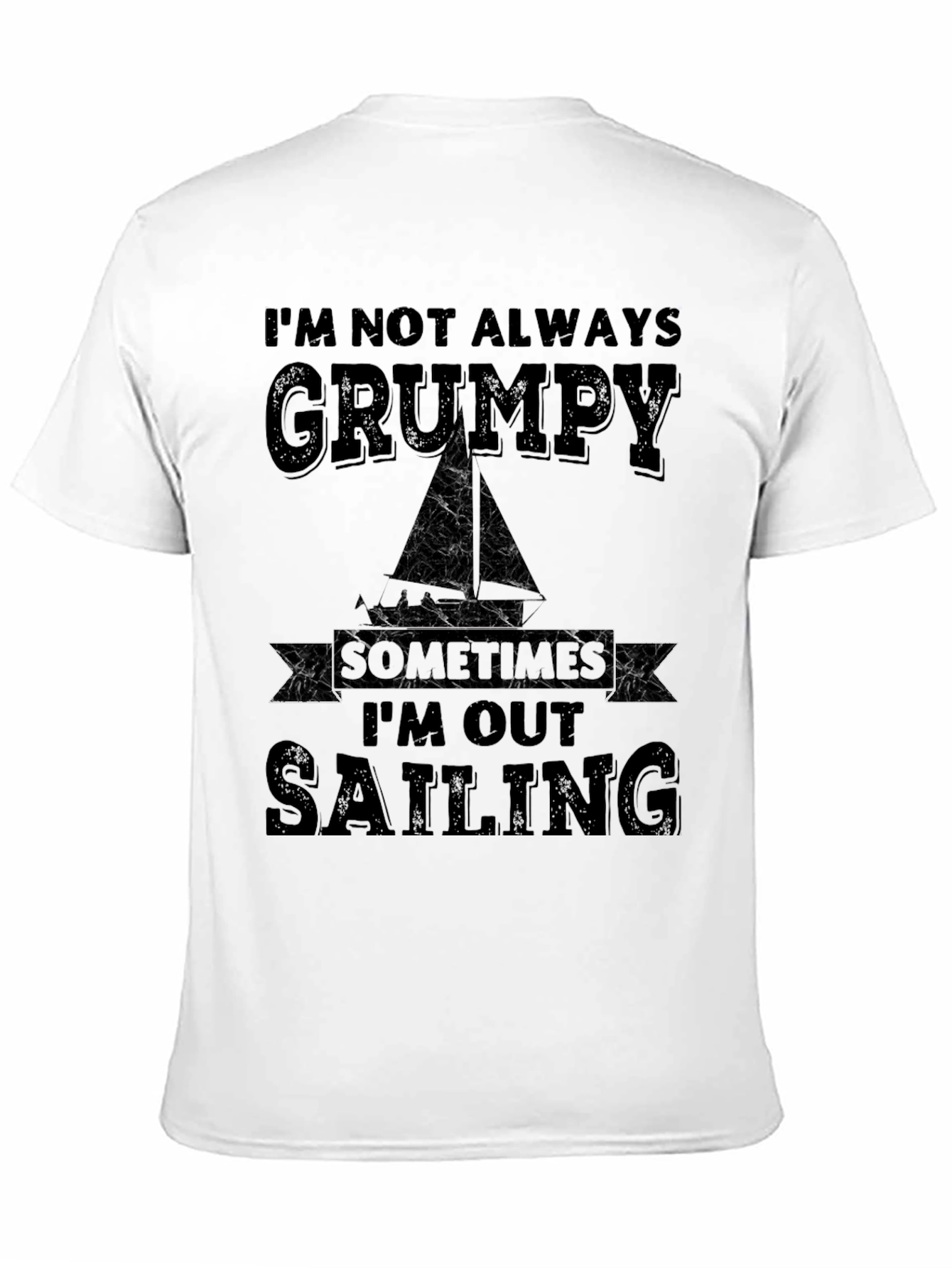 Grumpy Sailing Graphic Tee - Novelty Mens T-Shirt
