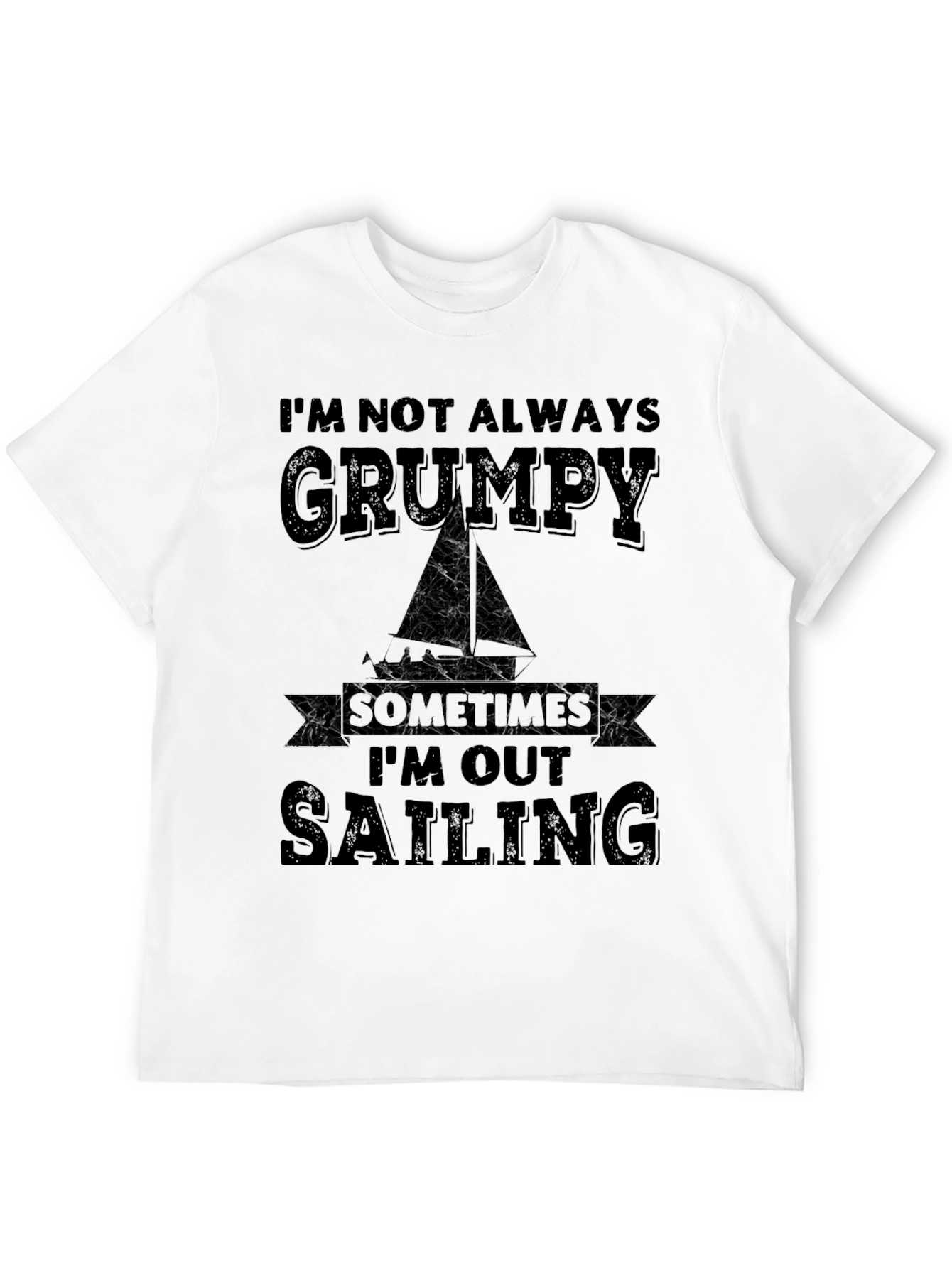 Grumpy Sailing Graphic Tee - Novelty Mens T-Shirt