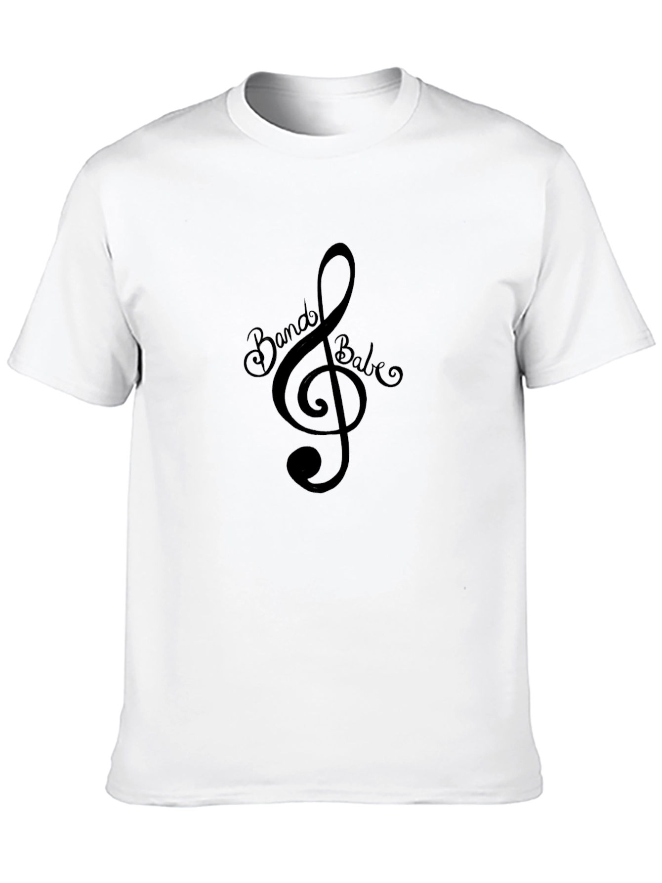 Band Babe Music Treble Clef Black T-Shirt