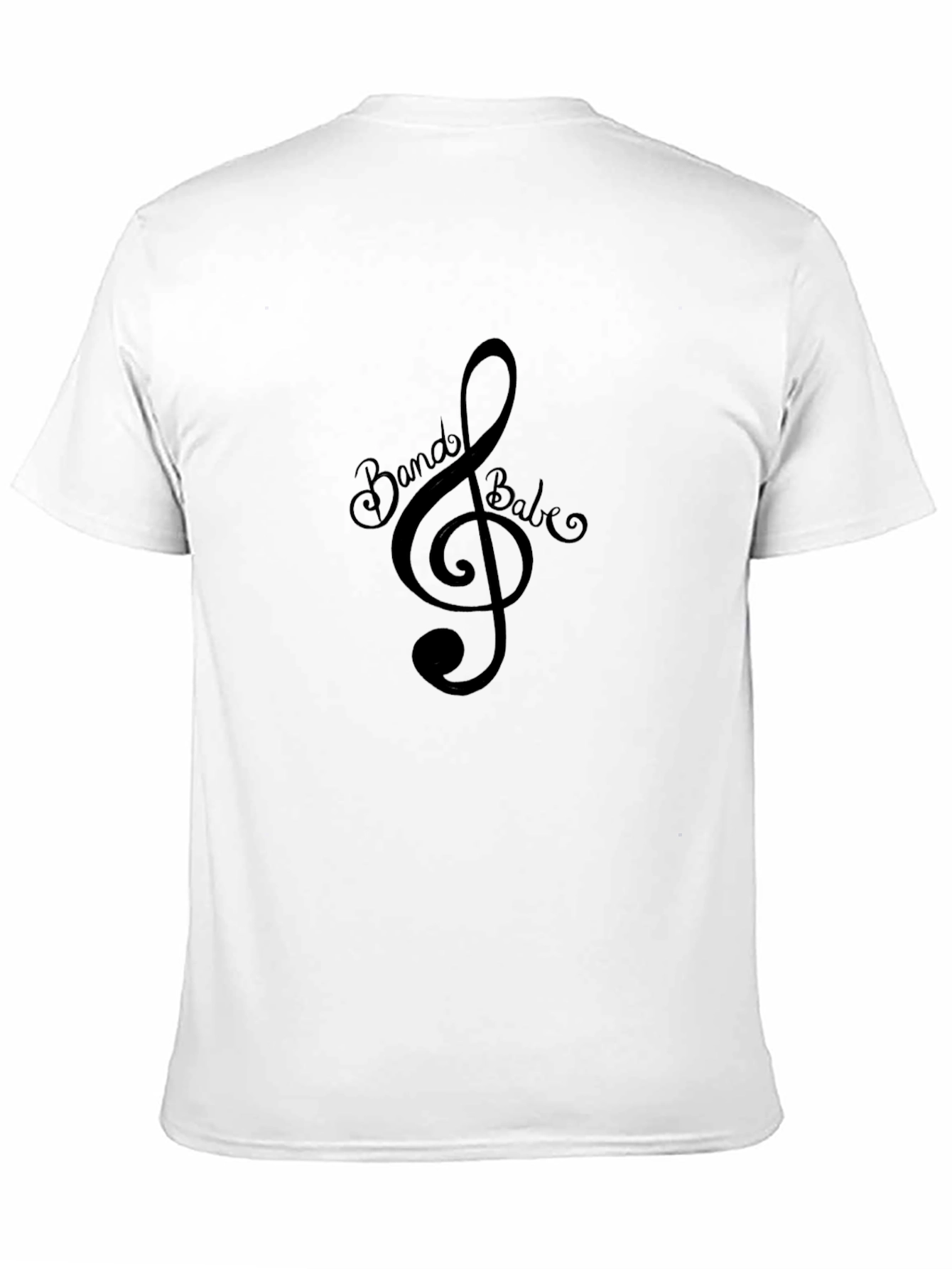 Band Babe Music Treble Clef Black T-Shirt