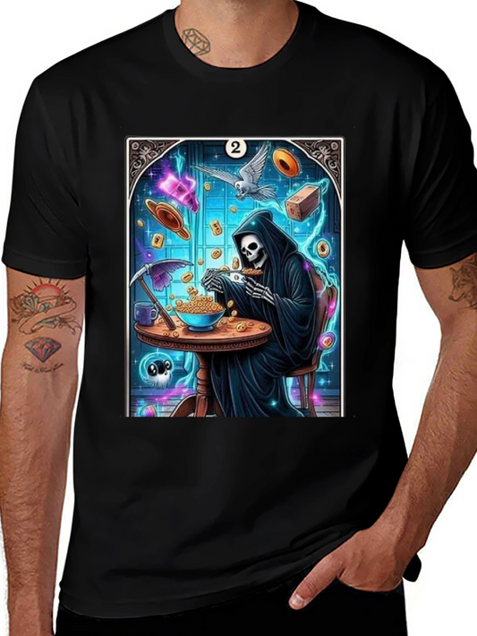 Grim Reaper Cereal T-Shirt - Funny Death Tarot Card Tee