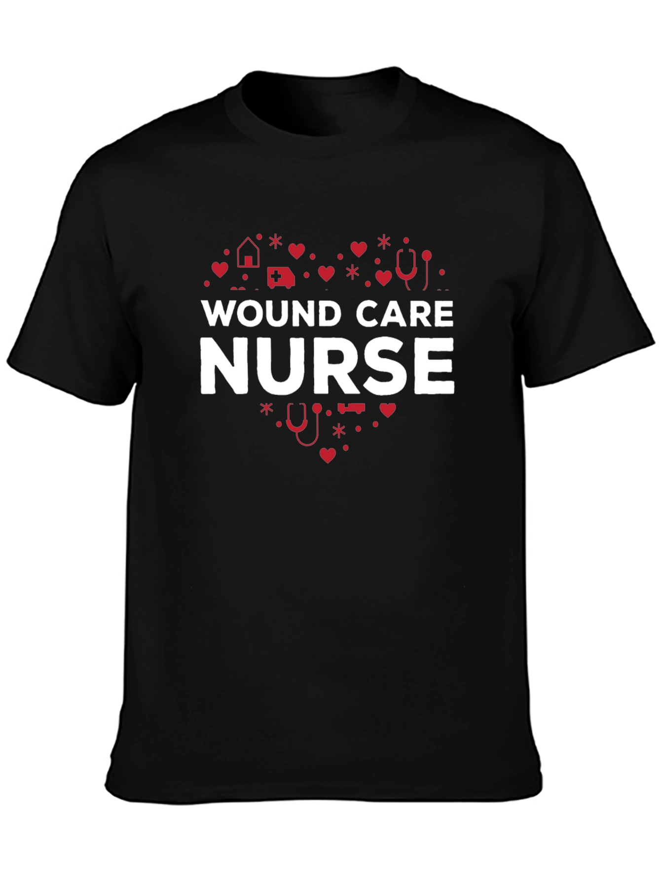 Wound Care Nurse Heart Graphic Tee