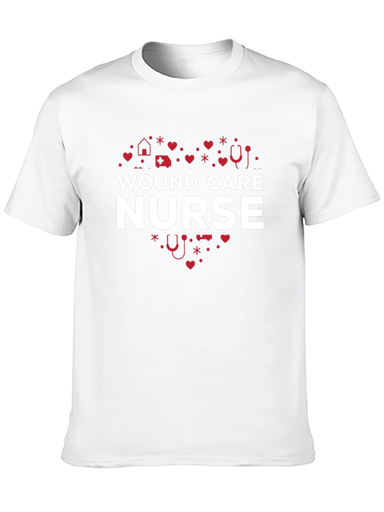 Wound Care Nurse Heart Graphic Tee