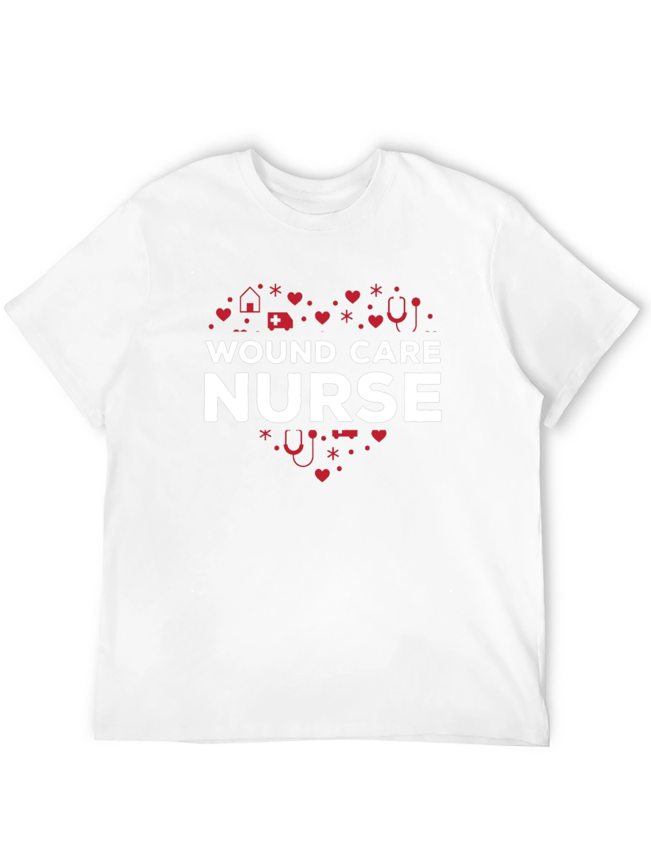 Wound Care Nurse Heart Graphic Tee