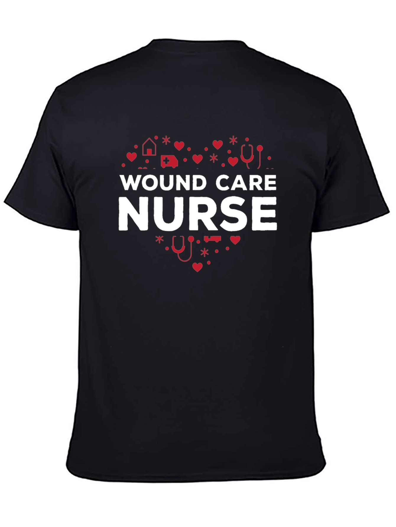 Wound Care Nurse Heart Graphic Tee