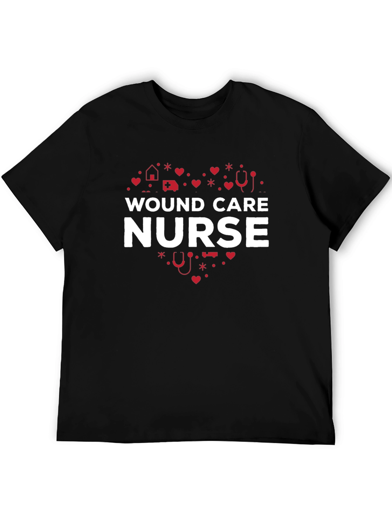 Wound Care Nurse Heart Graphic Tee