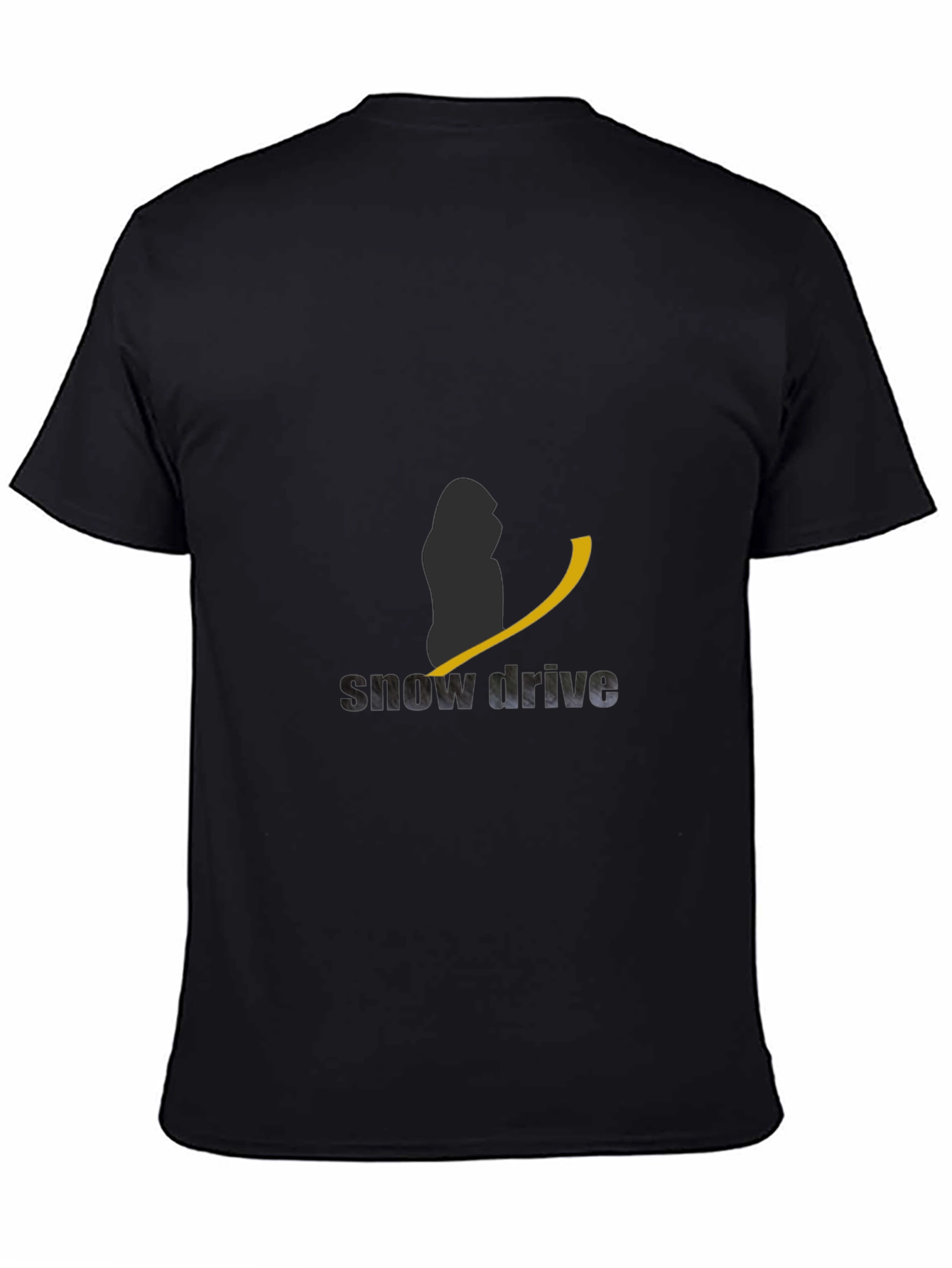 Snow Drive Black Graphic Tee for Men