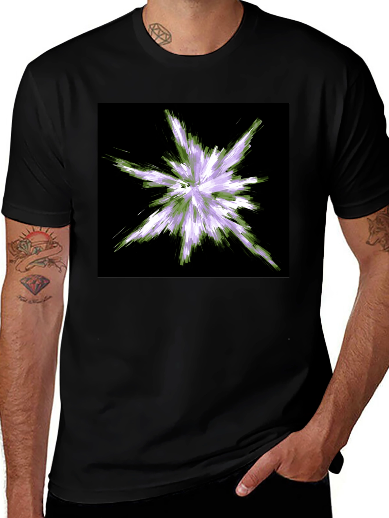 Abstract Burst T-Shirt - Black