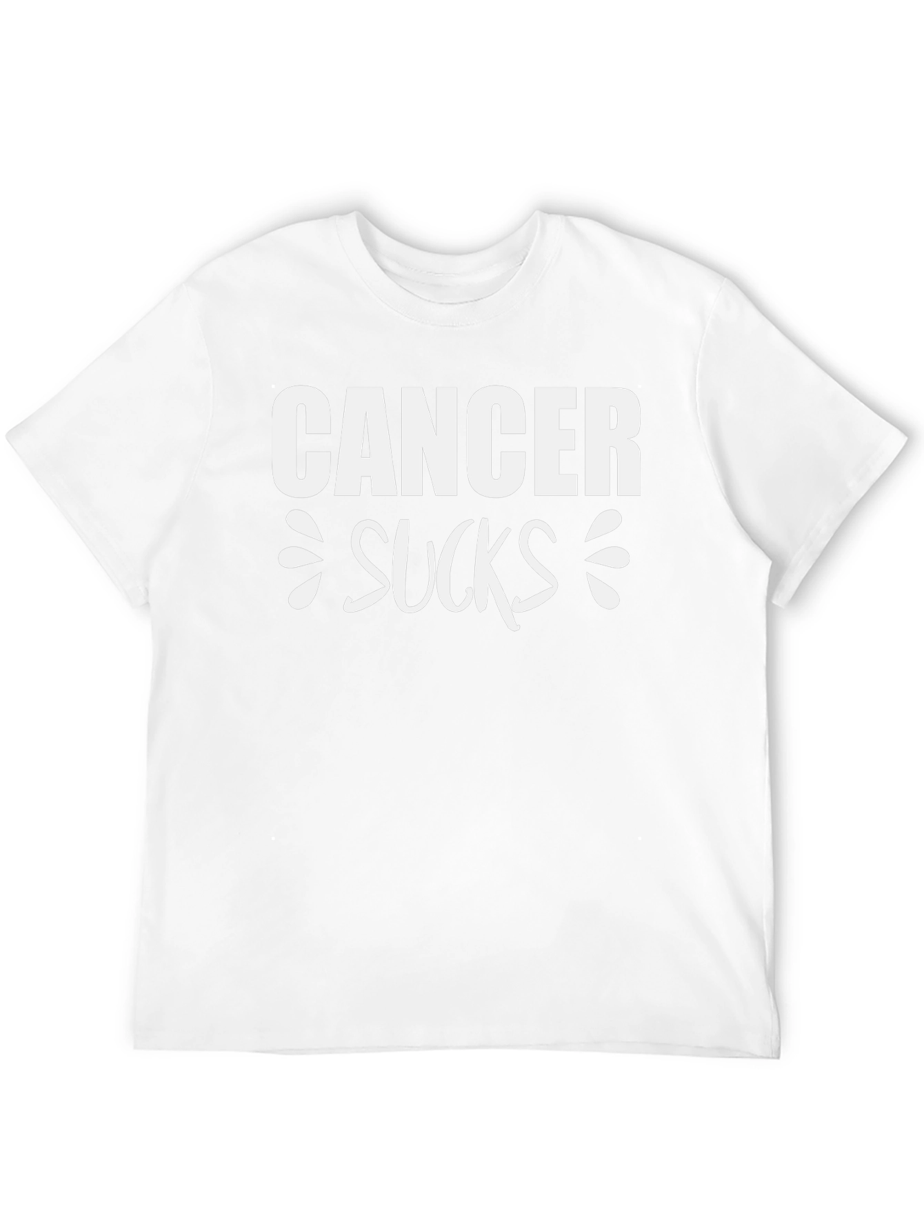 Cancer Sucks T-Shirt - Black Crew Neck Tee