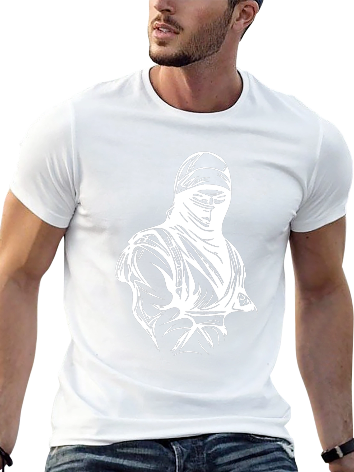 Ninja Graphic T-Shirt - Black Cotton Tee