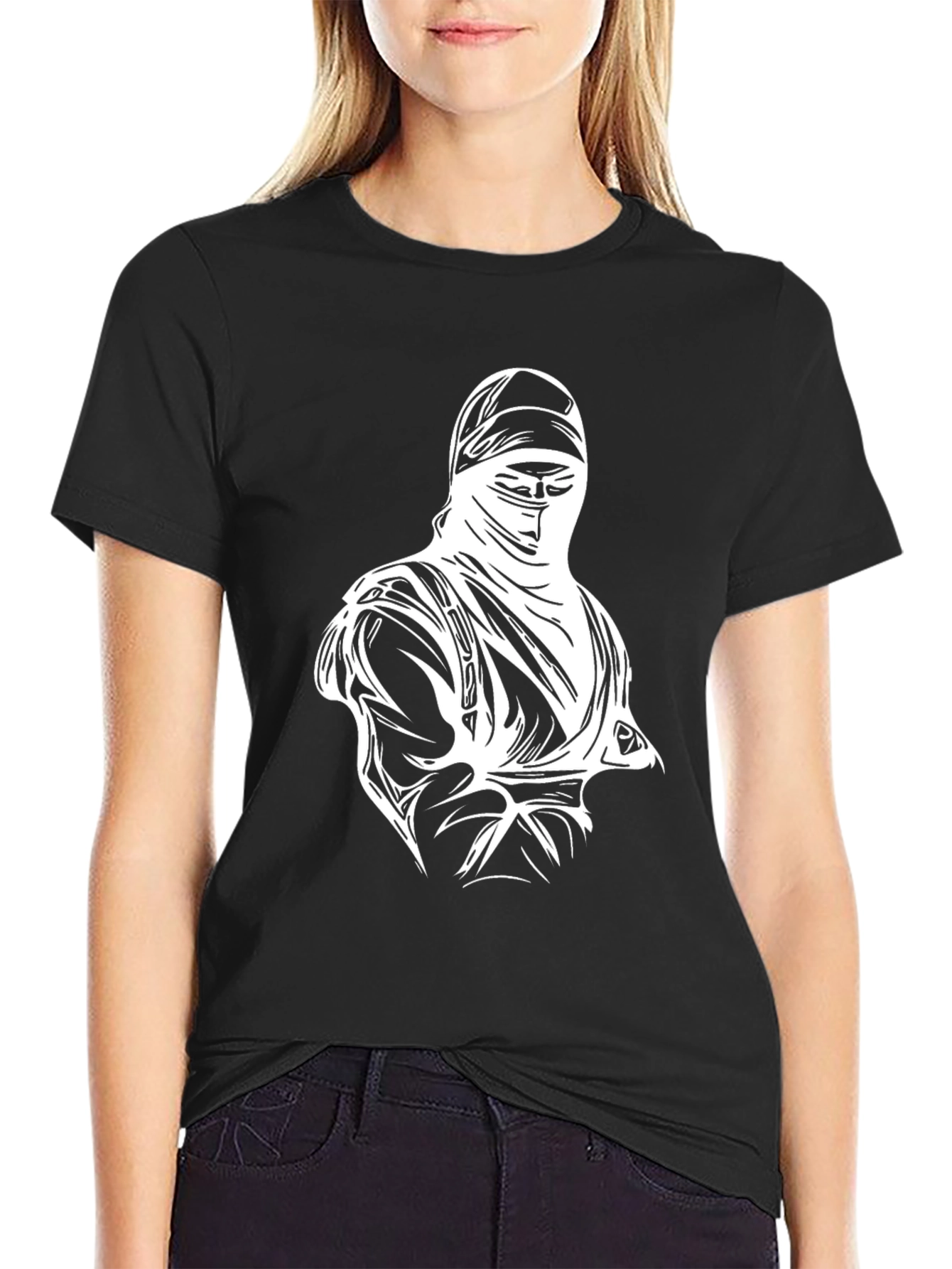 Ninja Graphic T-Shirt - Black Cotton Tee