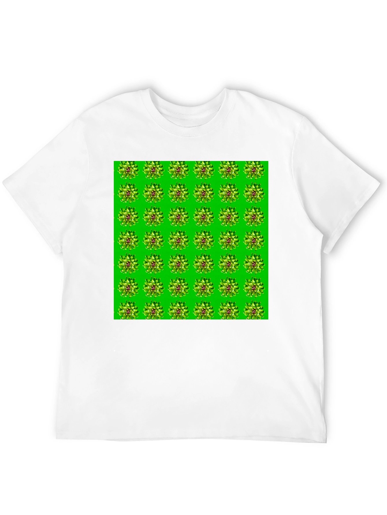 Funky Succulent Pattern T-Shirt
