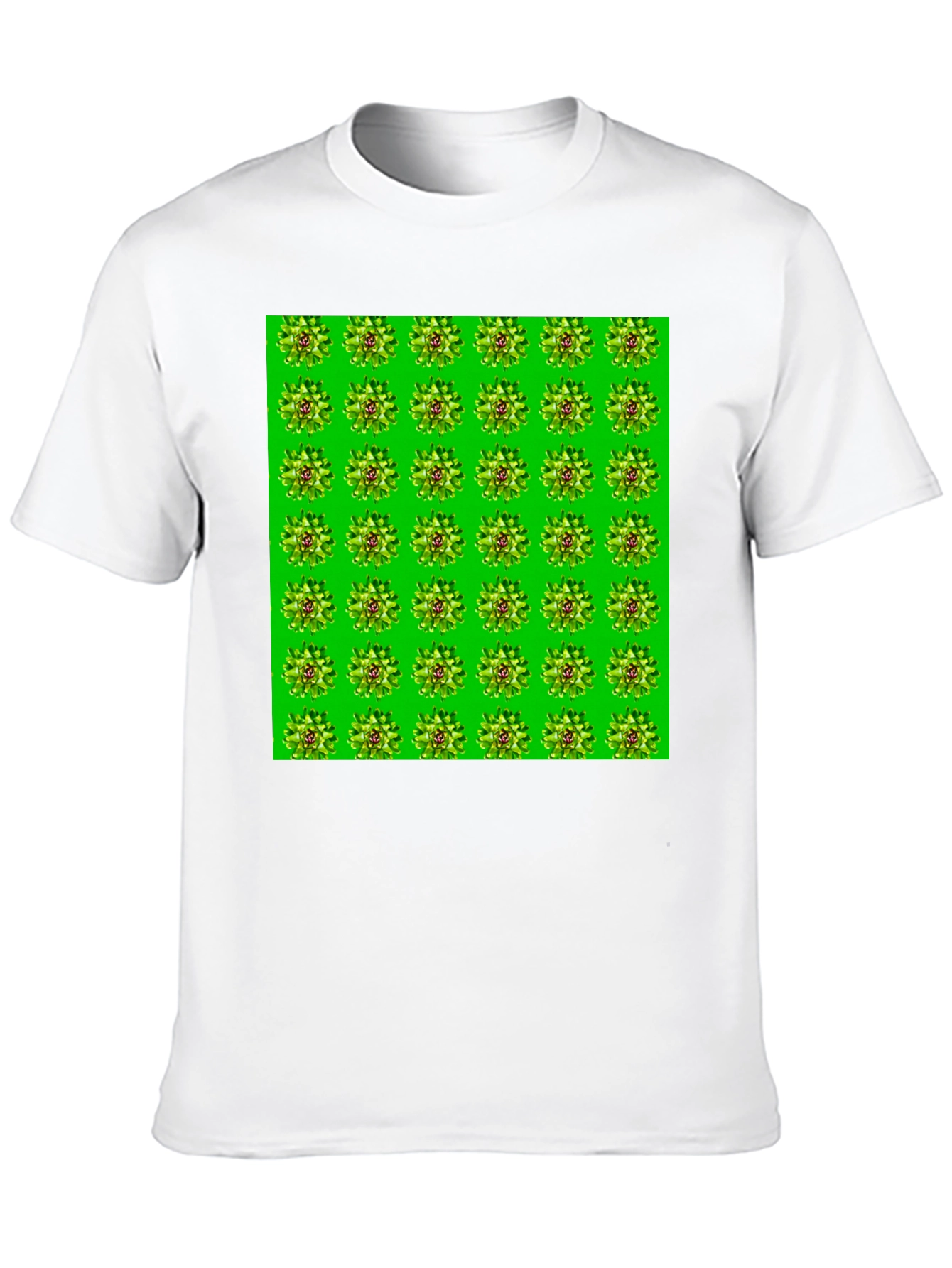 Funky Succulent Pattern T-Shirt