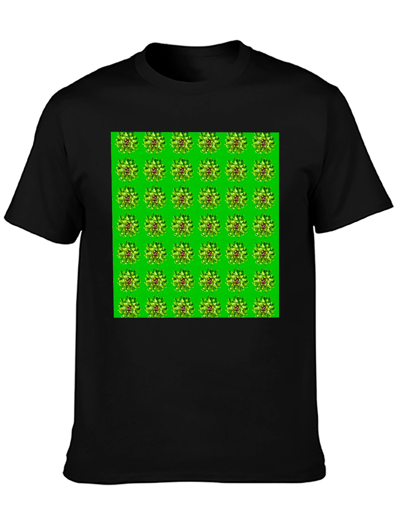Funky Succulent Pattern T-Shirt