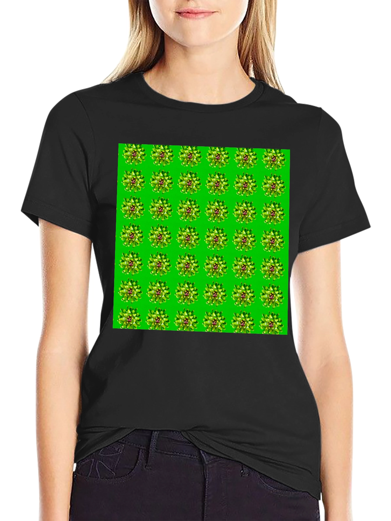 Funky Succulent Pattern T-Shirt