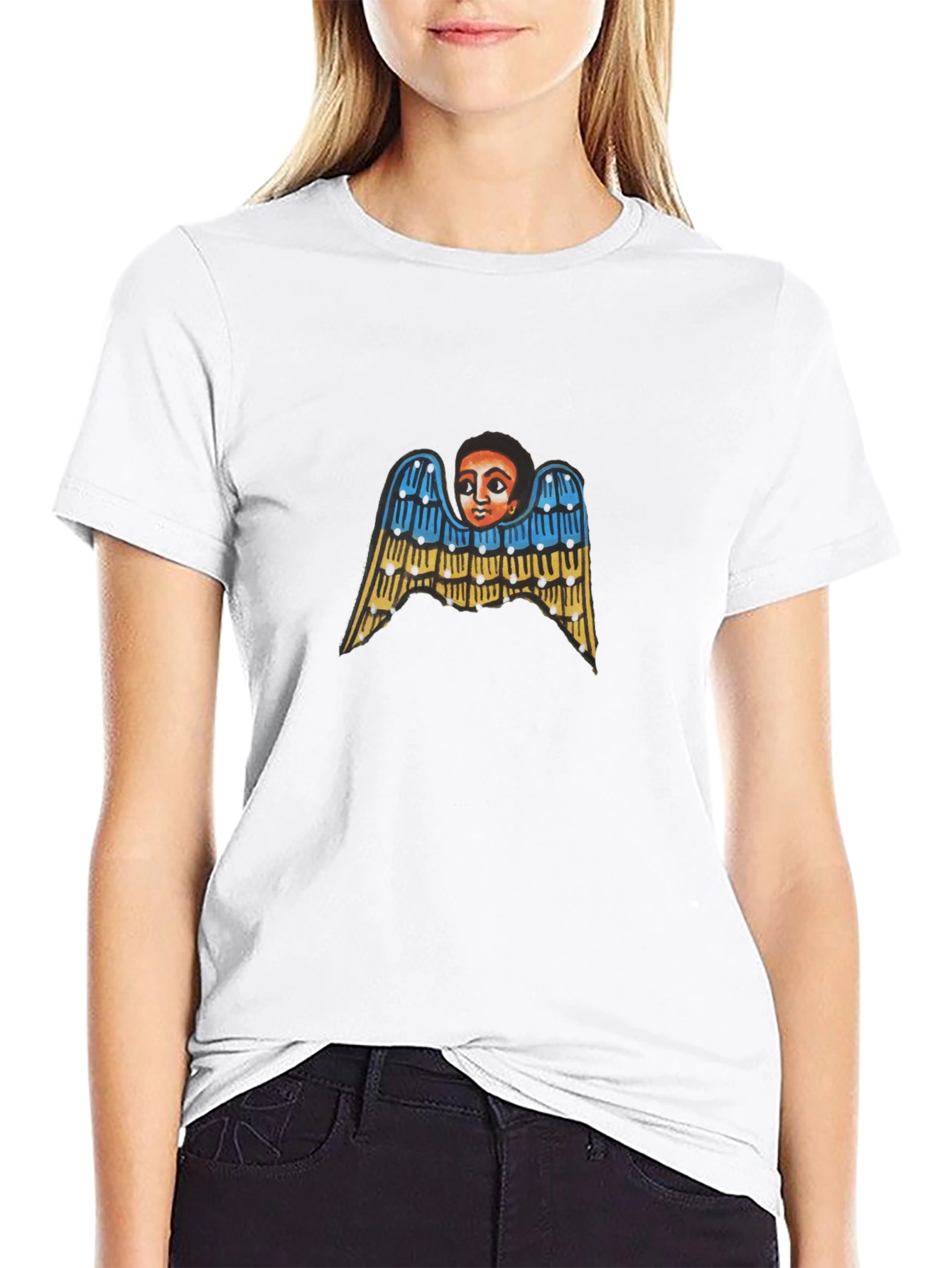 Angel Wings Graphic Black Tee