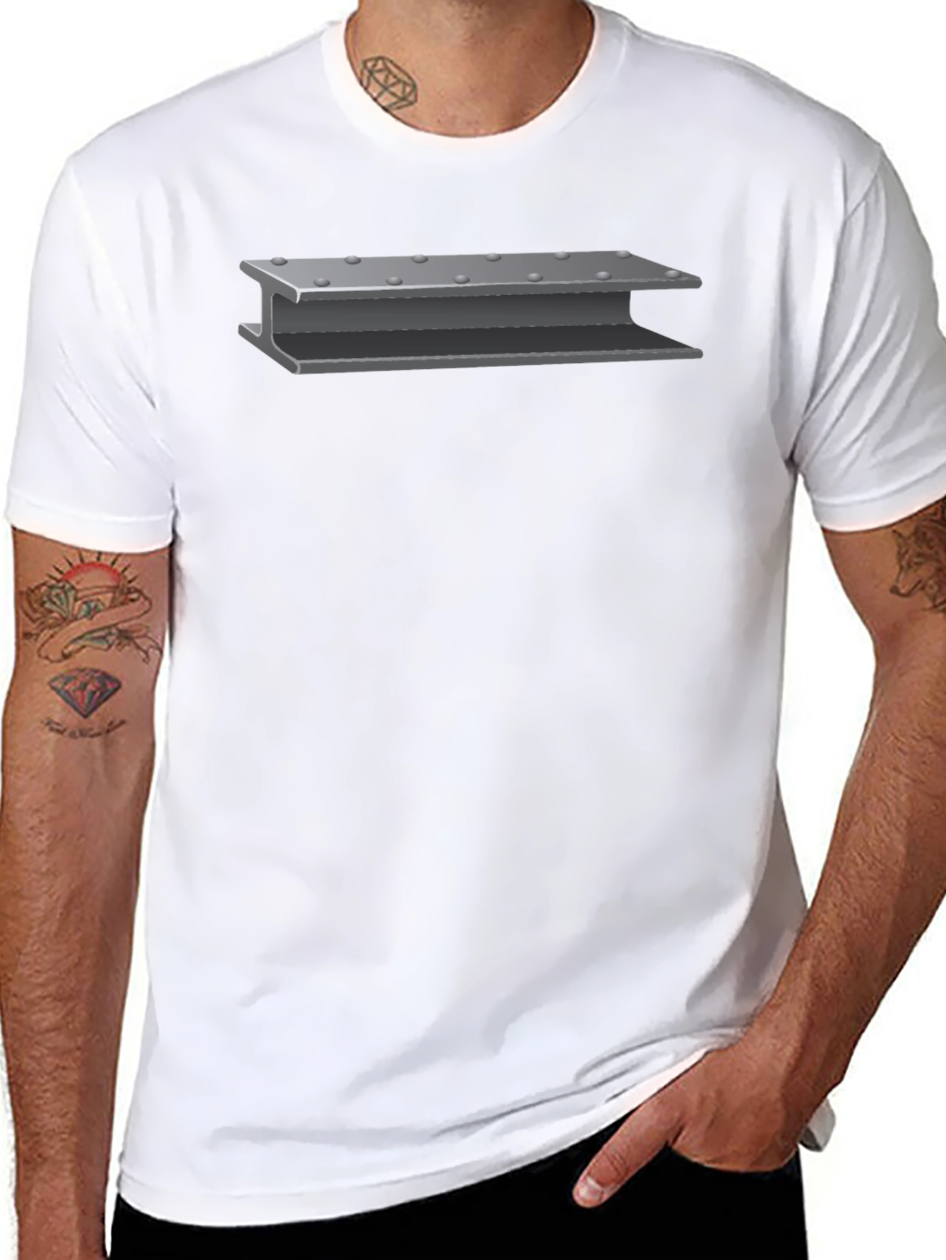 I-Beam Graphic Tee - Structural Steel T-Shirt
