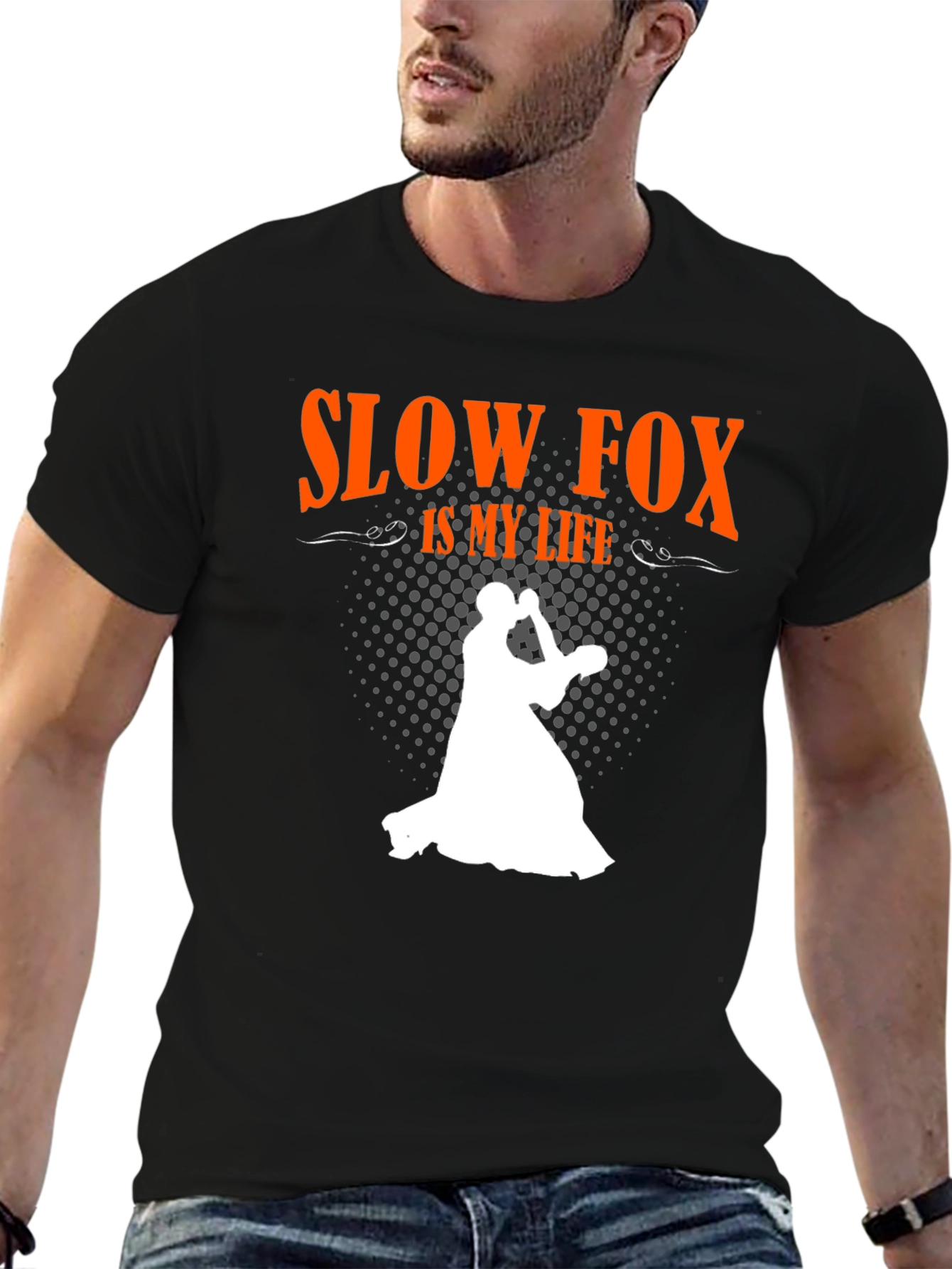 Slow Fox is My Life Black T-Shirt