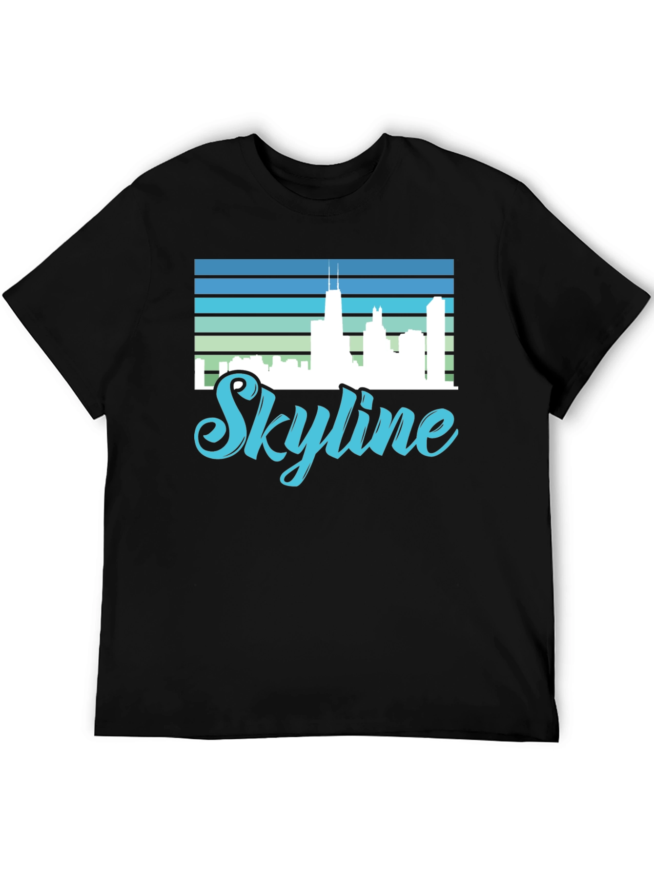 Skyline Graphic Tee - Cityscape Retro Design