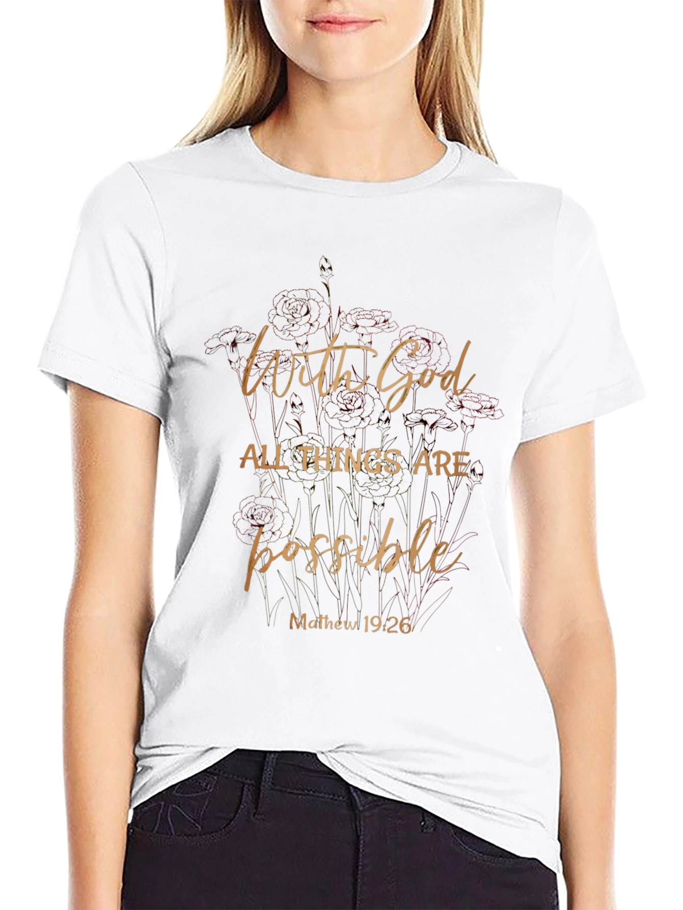 Faith-Based Tee: With God All Things Are Possible