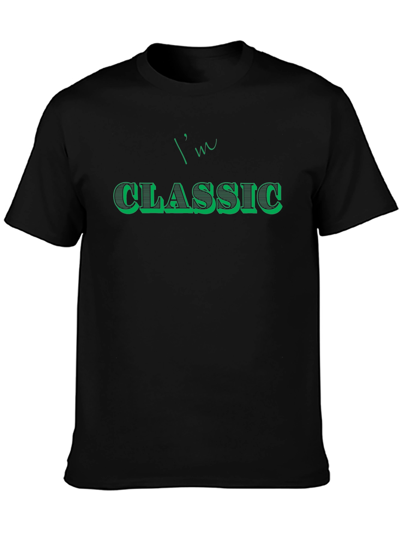 Classic Style Black Cotton T-Shirt
