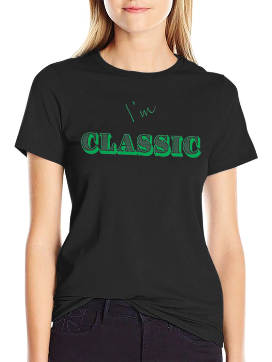 Classic Style Black Cotton T-Shirt