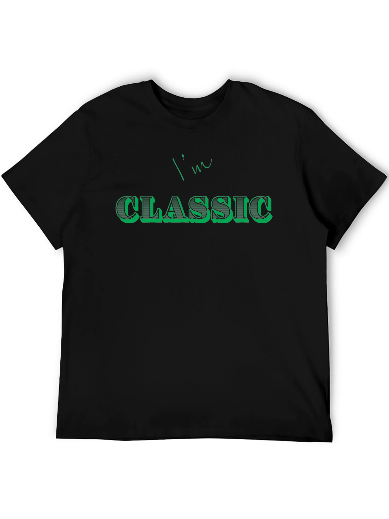 Classic Style Black Cotton T-Shirt