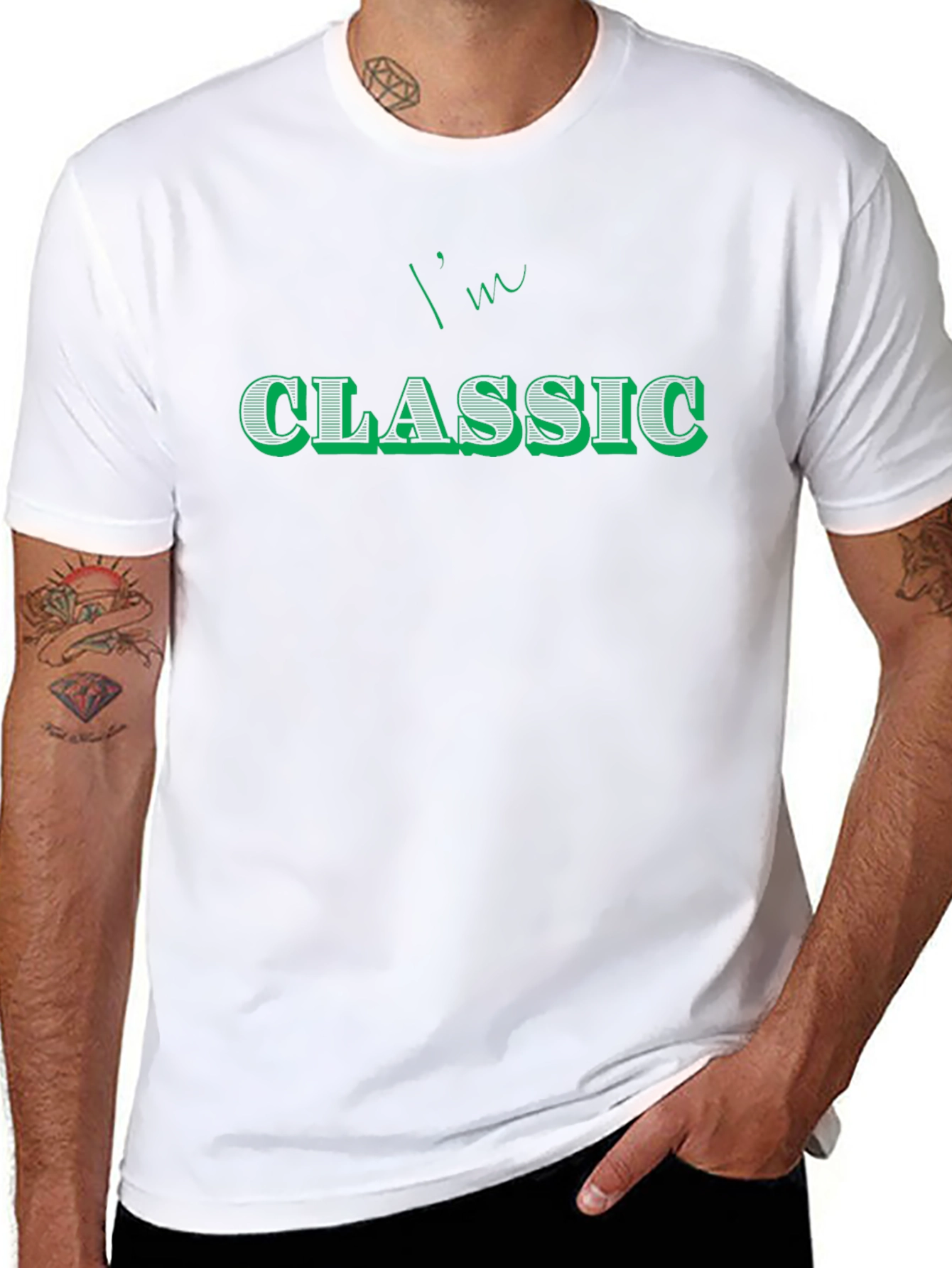 Classic Style Black Cotton T-Shirt