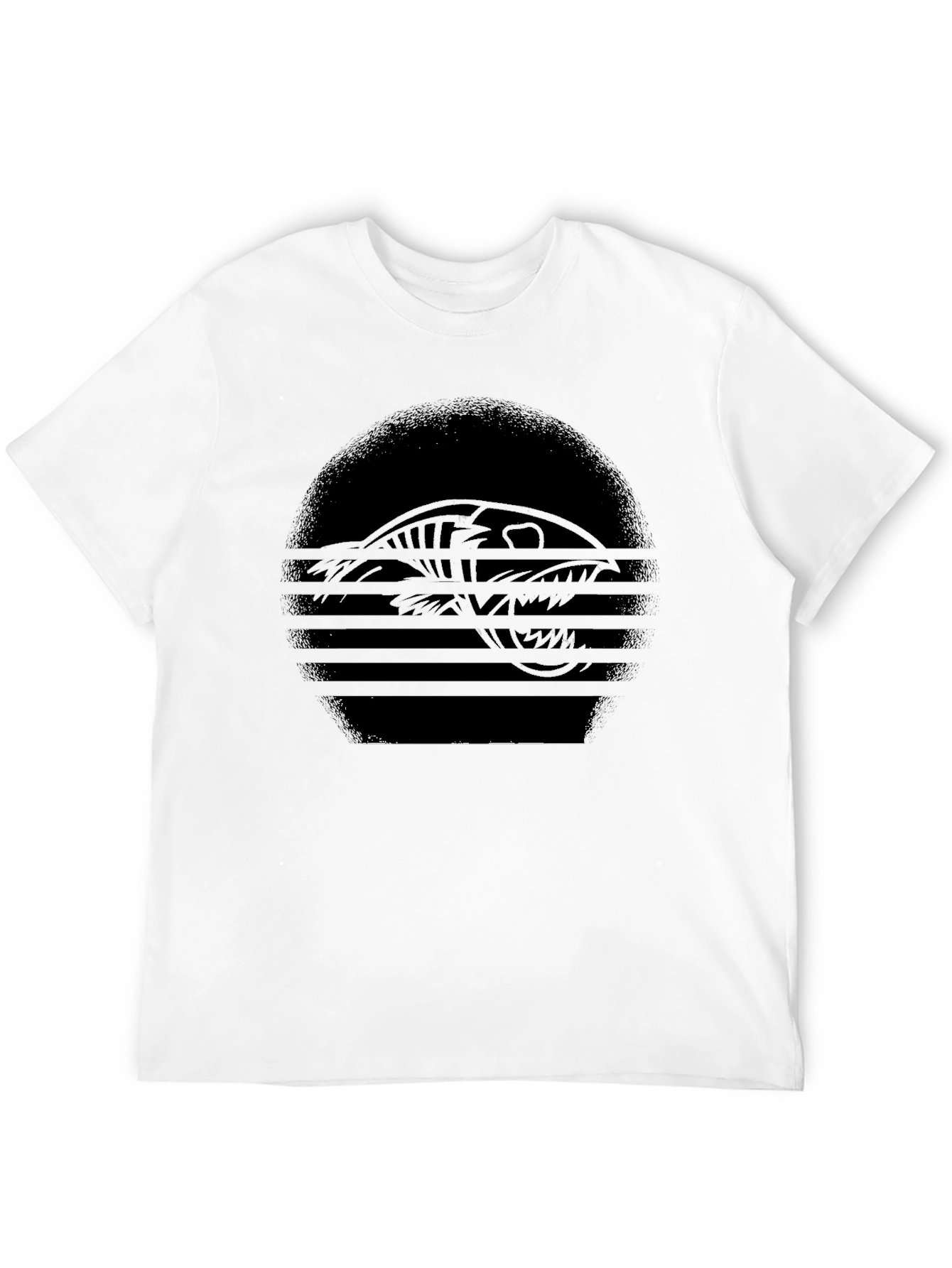 Black T-Shirt - Sea Monster Graphic