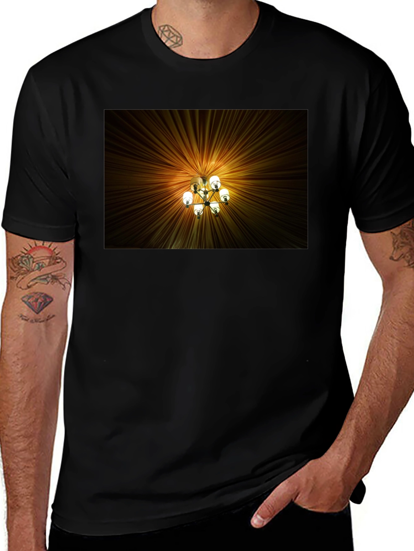 Chandelier Graphic Tee - Unique Design T-Shirt
