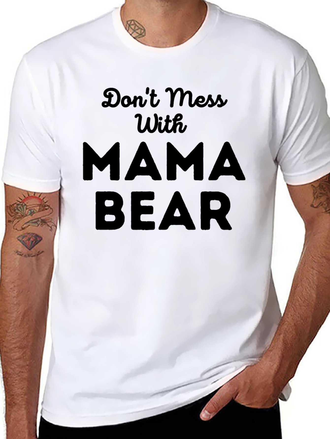 Dont Mess With Mama Bear T-Shirt - Black