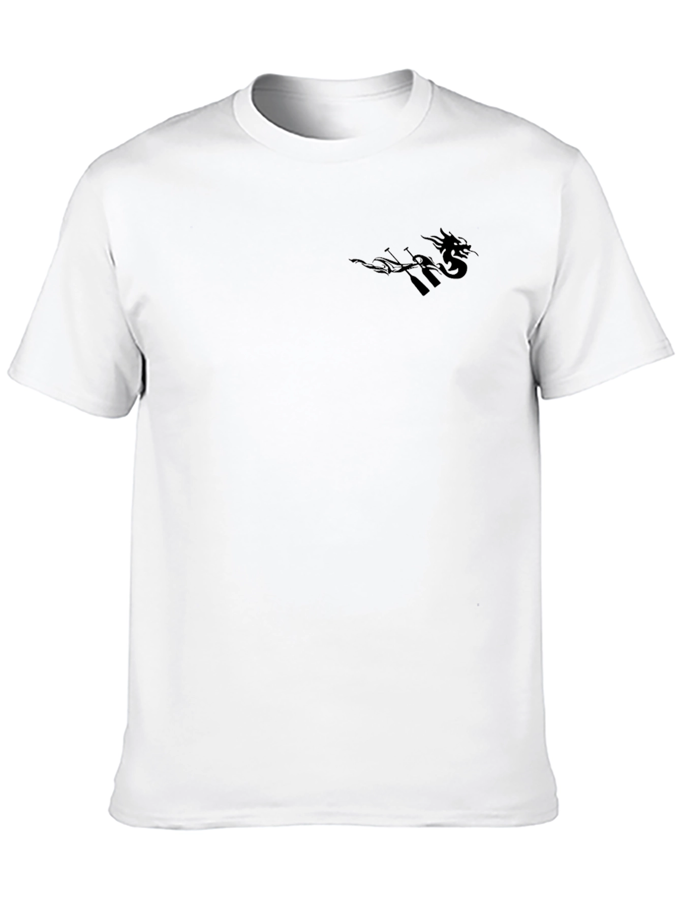 Mens Black Graphic Tee - Dragon Design