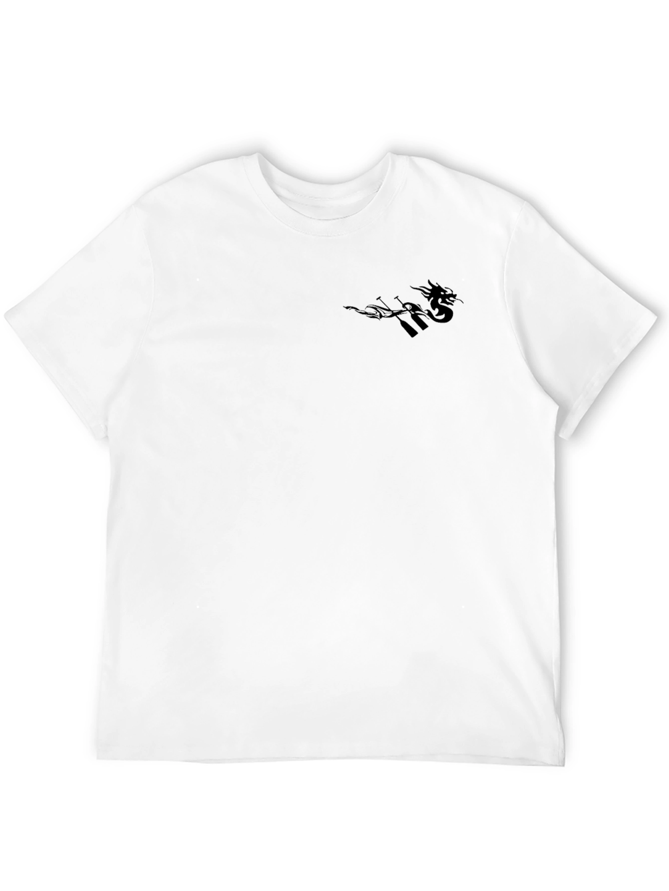 Mens Black Graphic Tee - Dragon Design