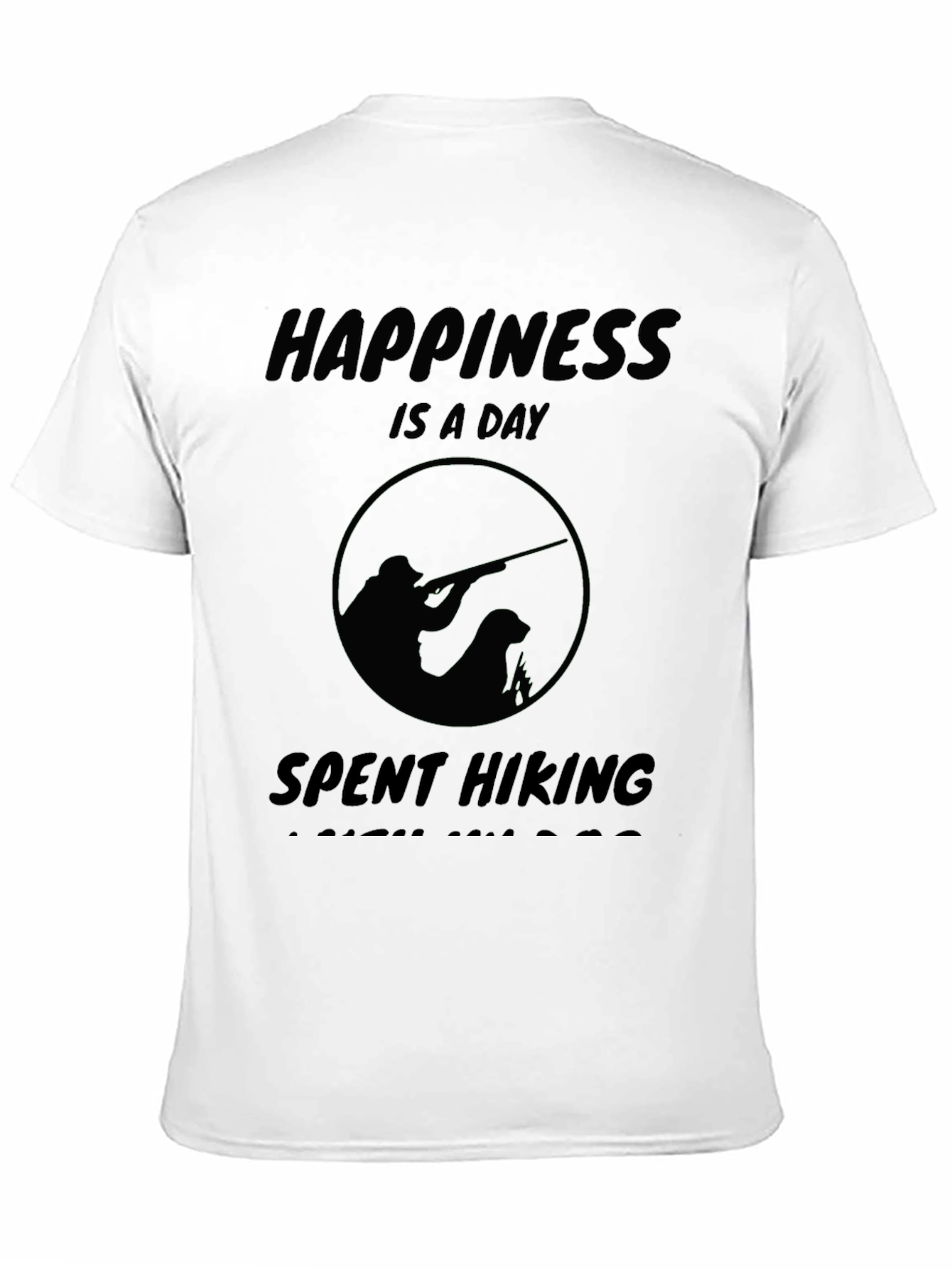 Happiness Is A Day Spent Hiking Black T-Shirt