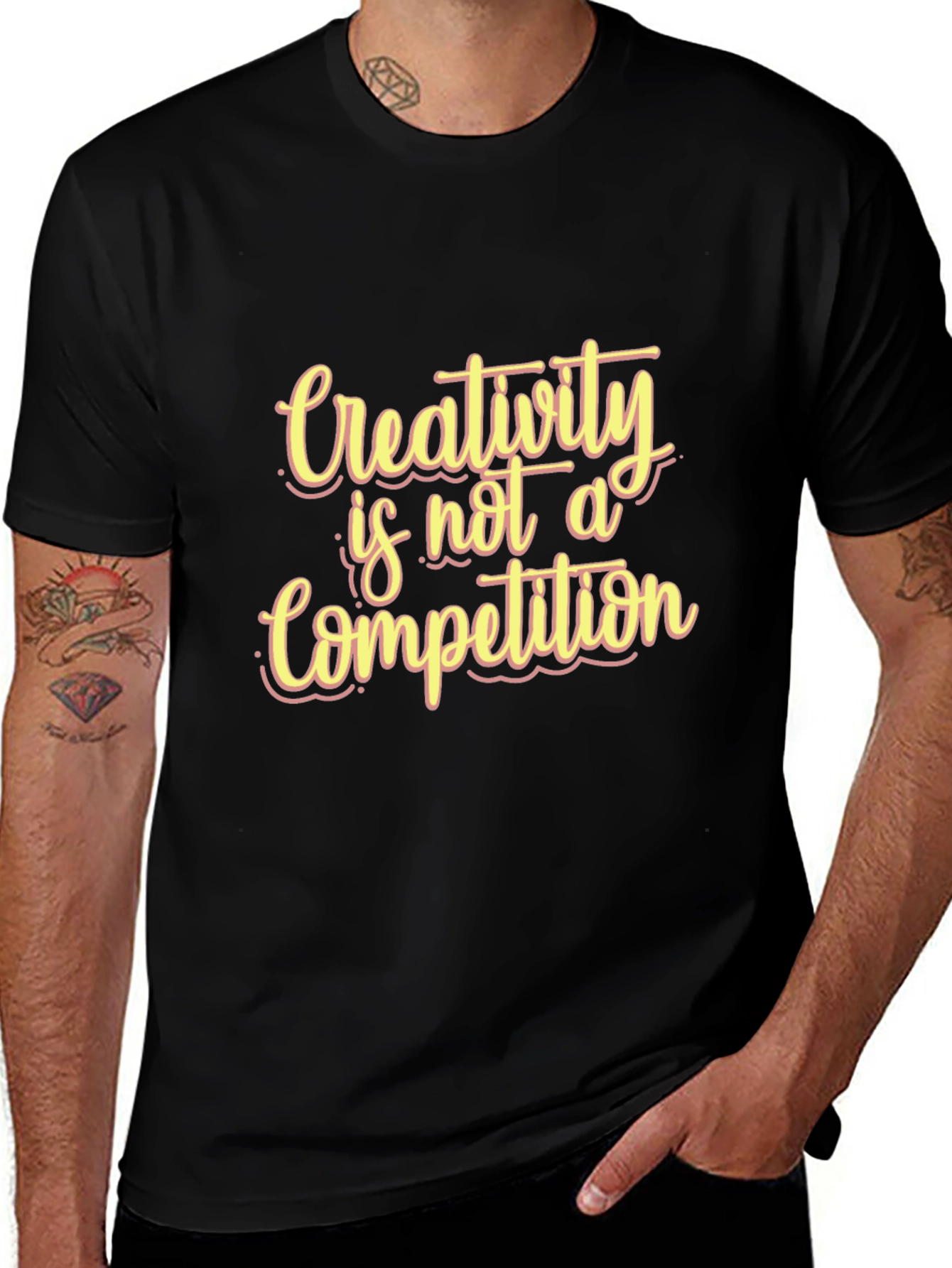 Creativity is Not a Competition Black T-Shirt