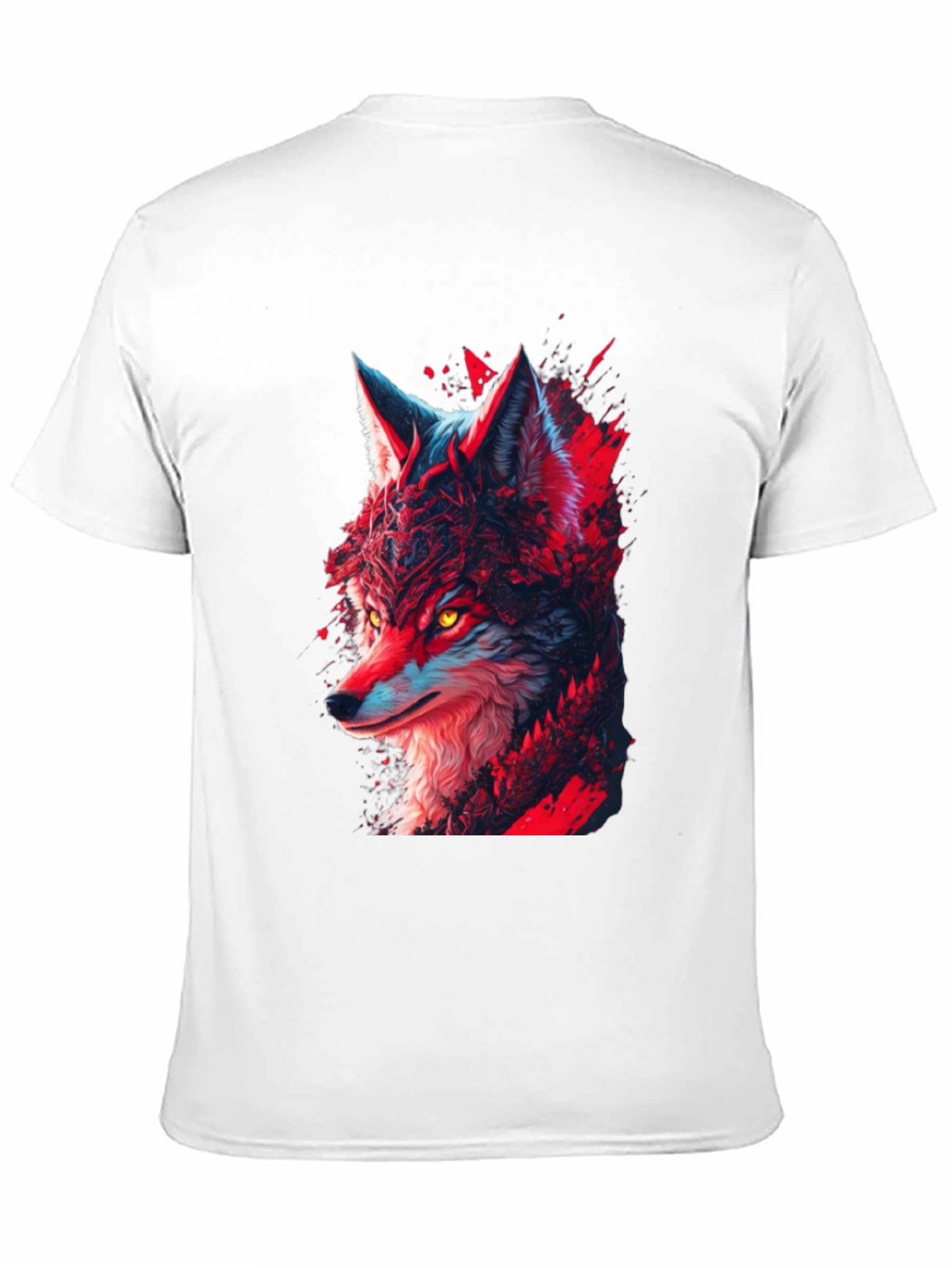 Wolf Graphic Print Black T-Shirt