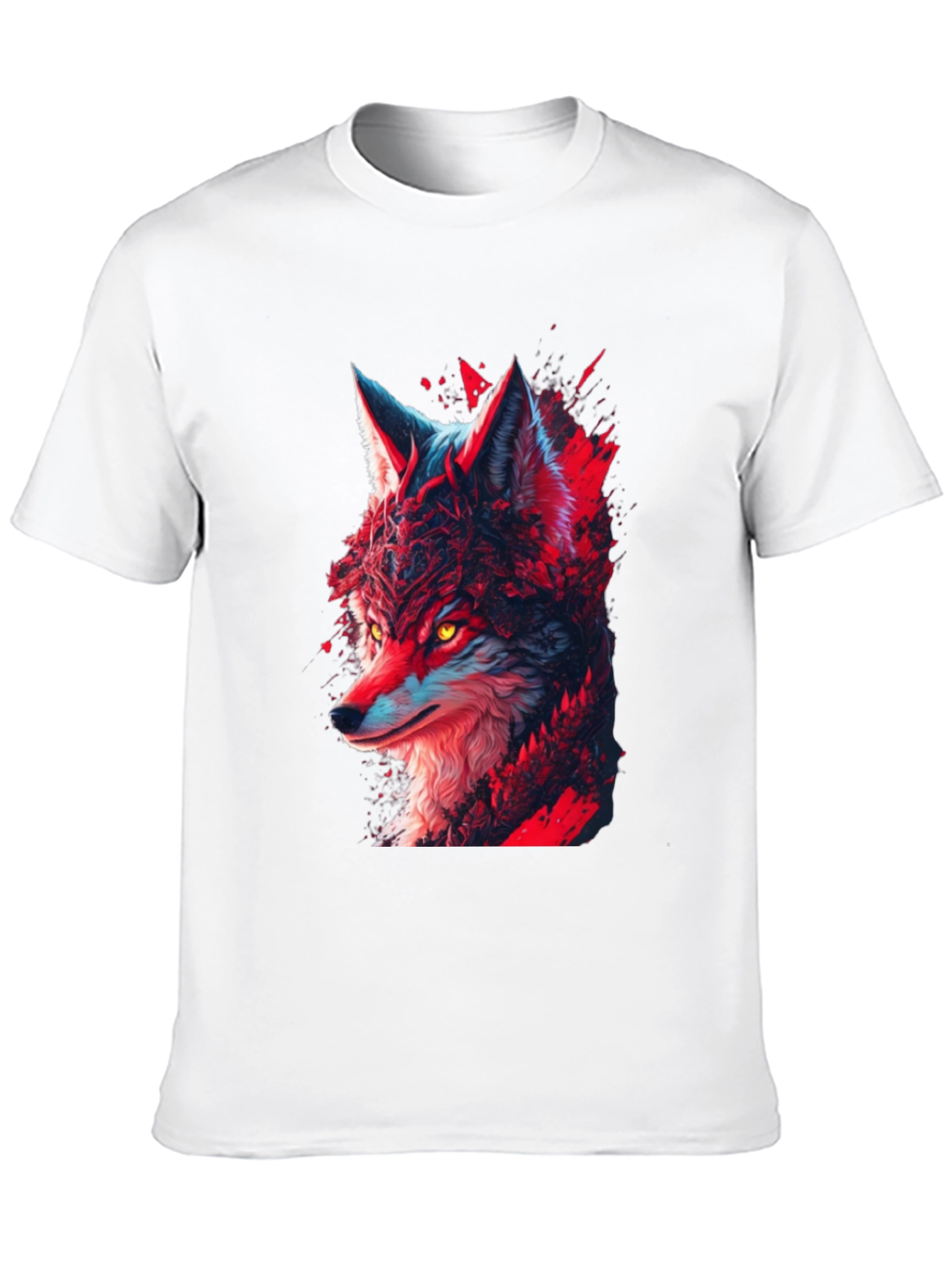 Wolf Graphic Print Black T-Shirt