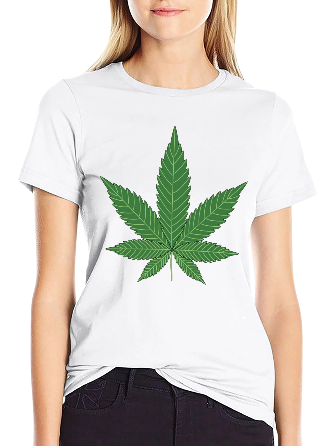 Cannabis Leaf Graphic T-Shirt