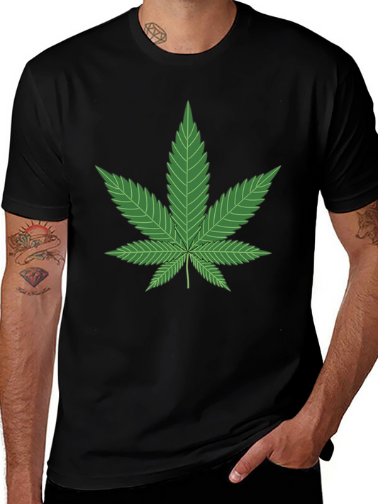 Cannabis Leaf Graphic T-Shirt