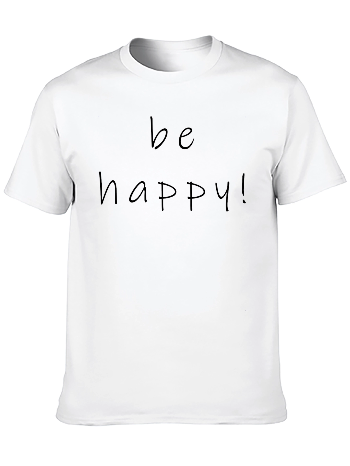 Be Happy! Black Graphic Tee