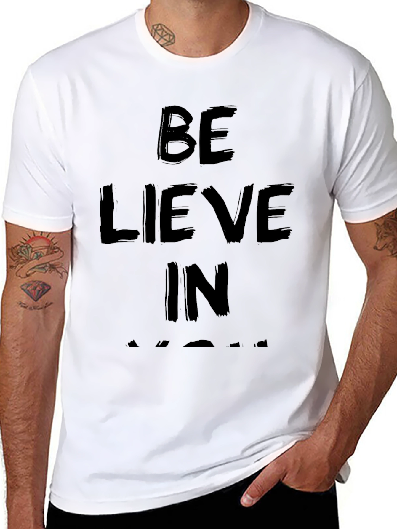 Believe in Yourself Black Graphic Tee
