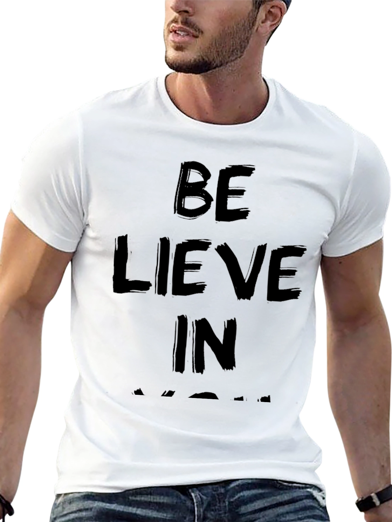 Believe in Yourself Black Graphic Tee