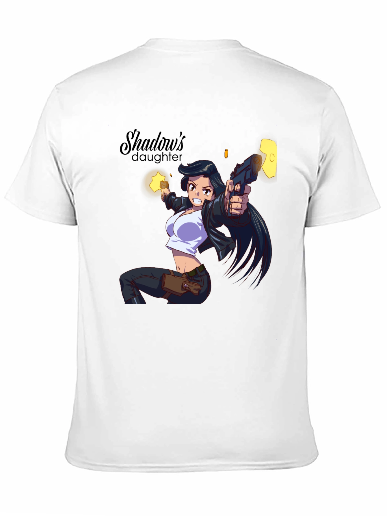 Shadows Daughter Anime Graphic Black T-Shirt