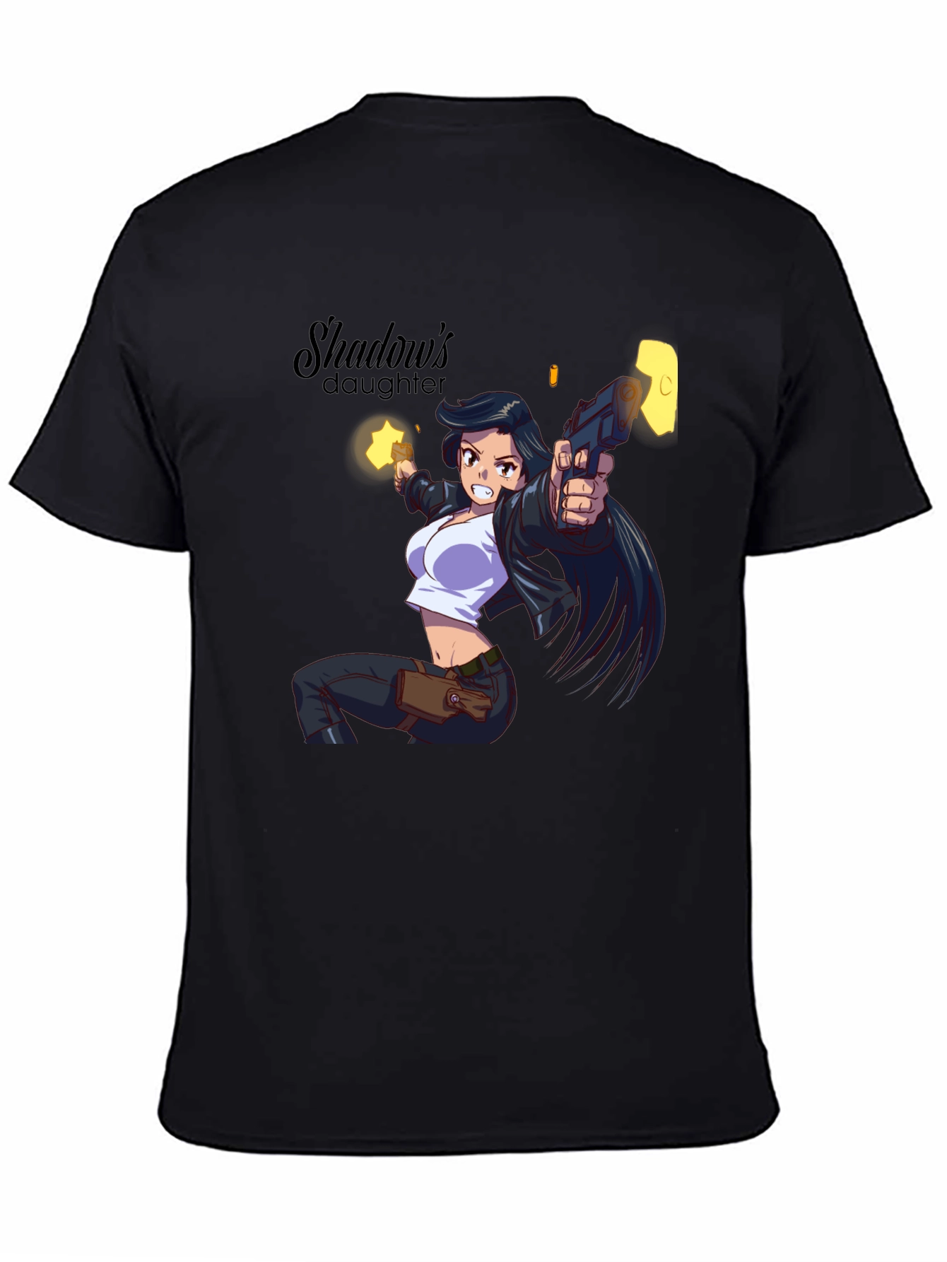 Shadows Daughter Anime Graphic Black T-Shirt