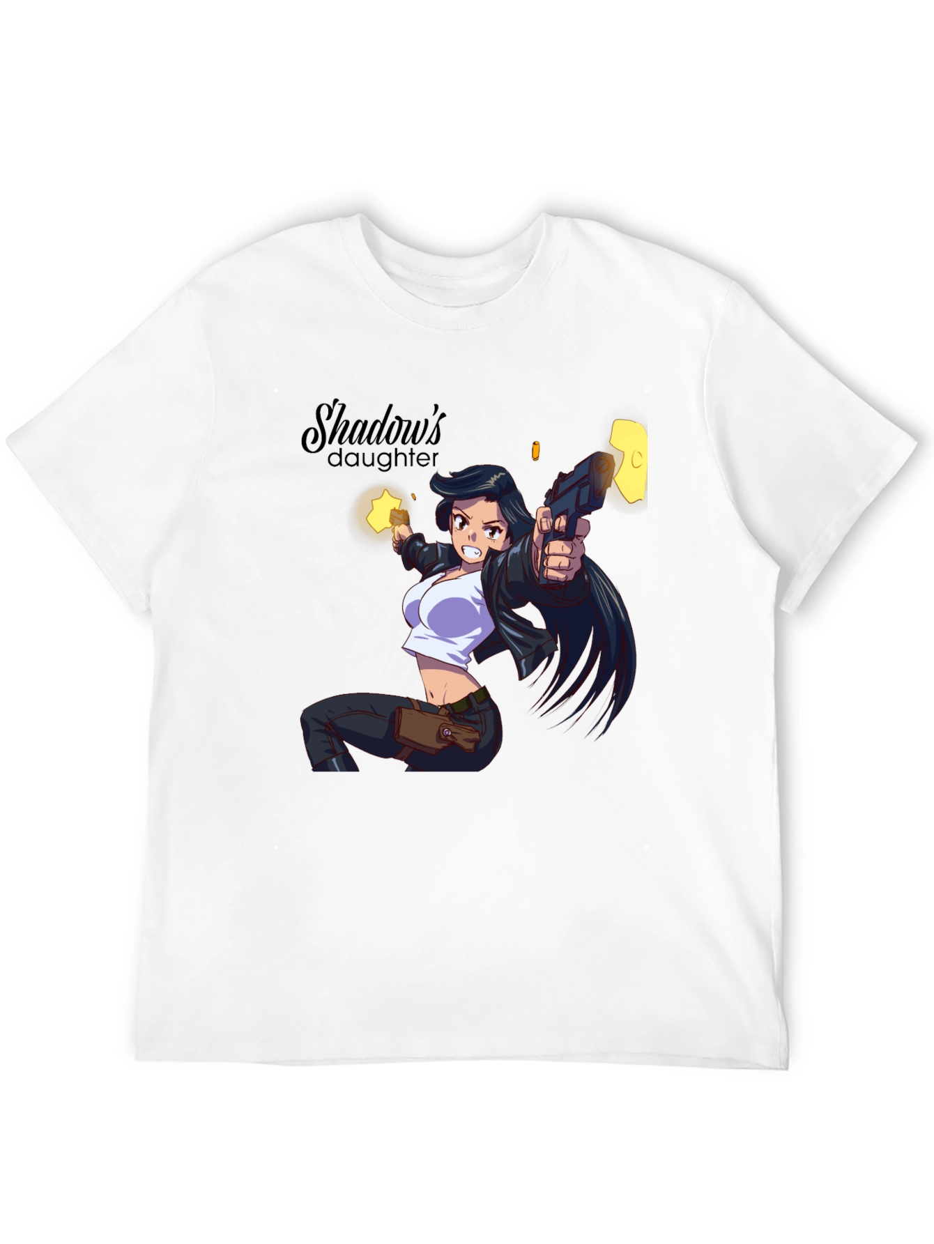 Shadows Daughter Anime Graphic Black T-Shirt