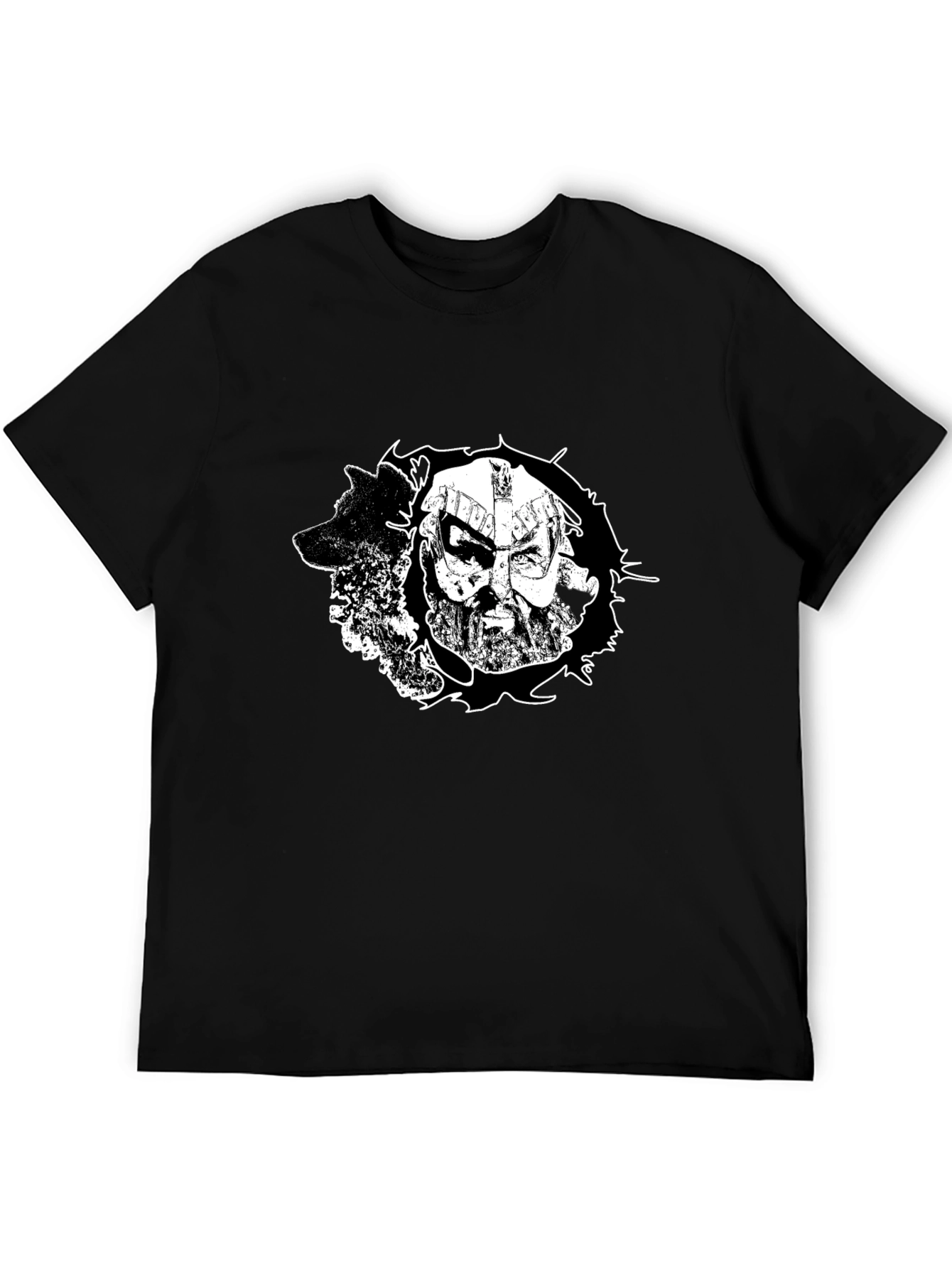 Viking Warrior Graphic Black T-Shirt