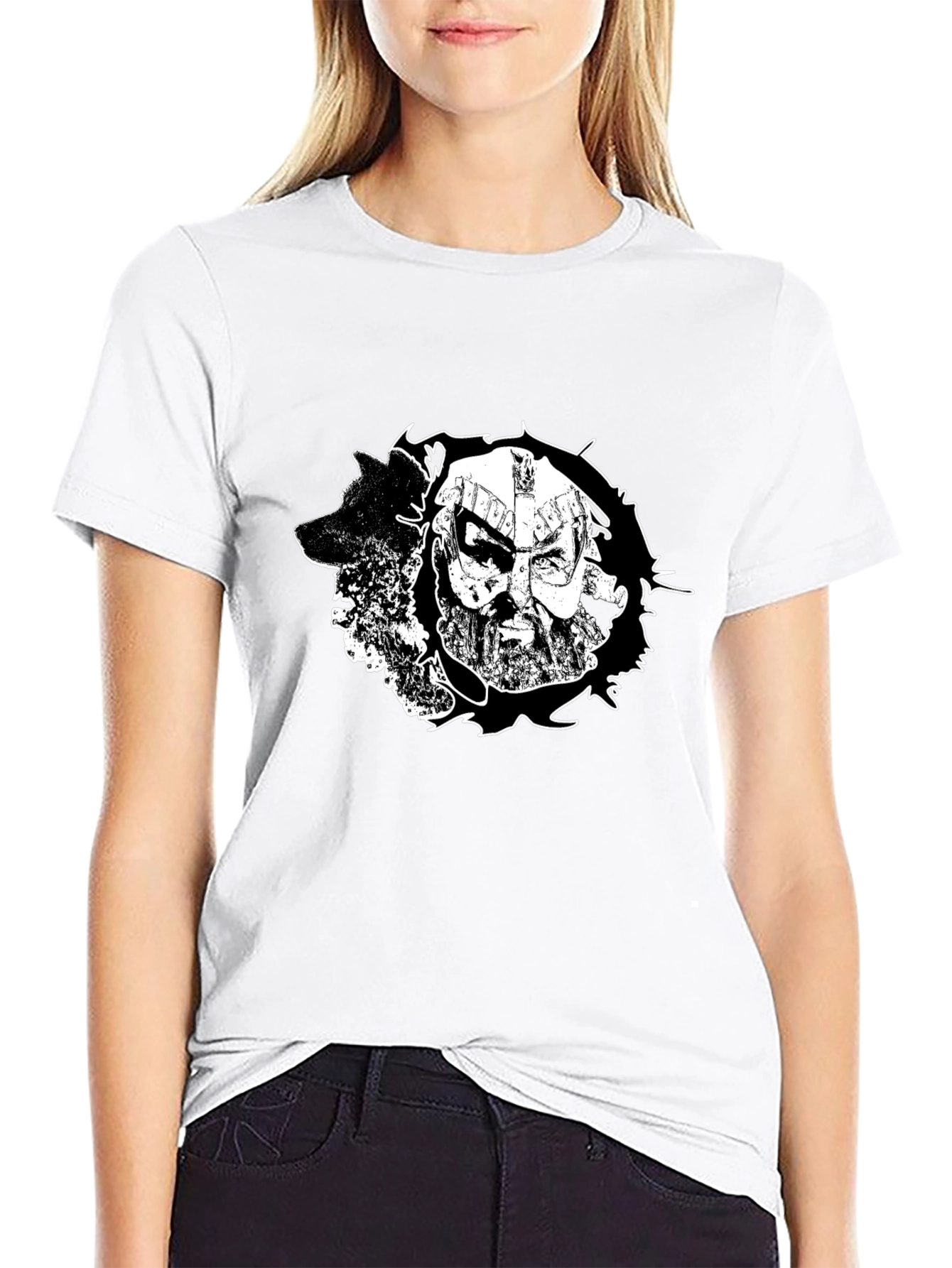 Viking Warrior Graphic Black T-Shirt