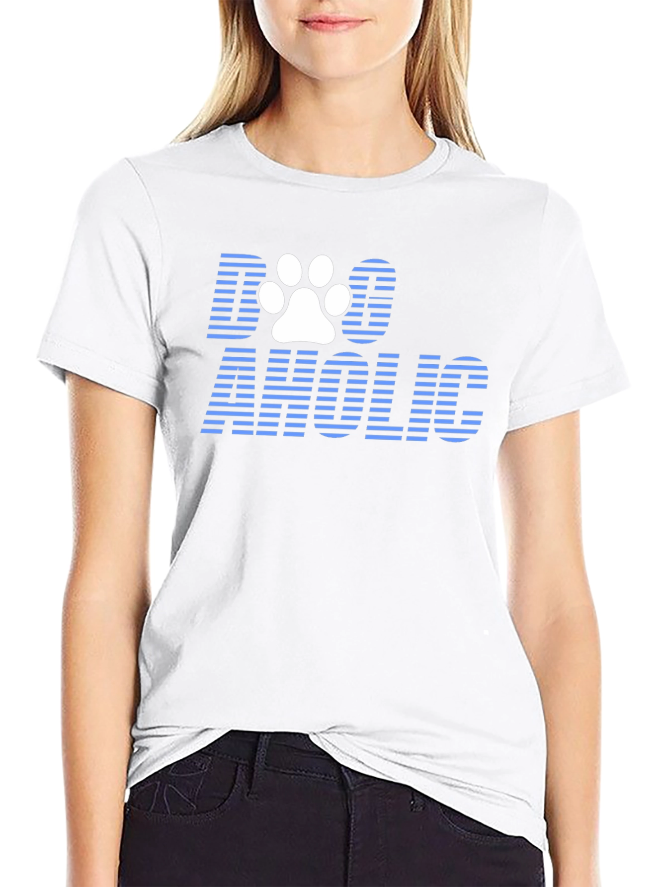 Dogaholic T-Shirt: Paw Print Design
