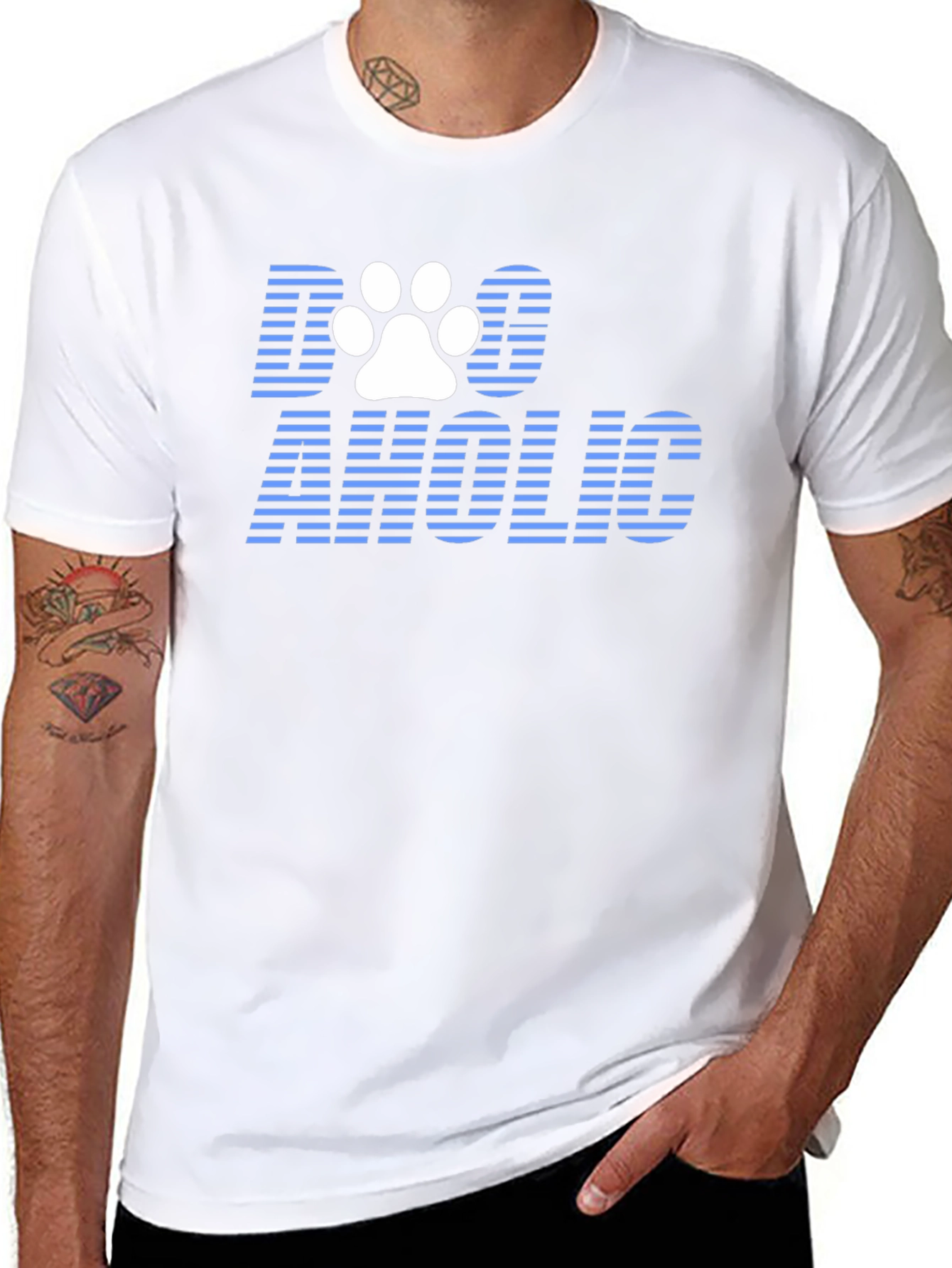 Dogaholic T-Shirt: Paw Print Design