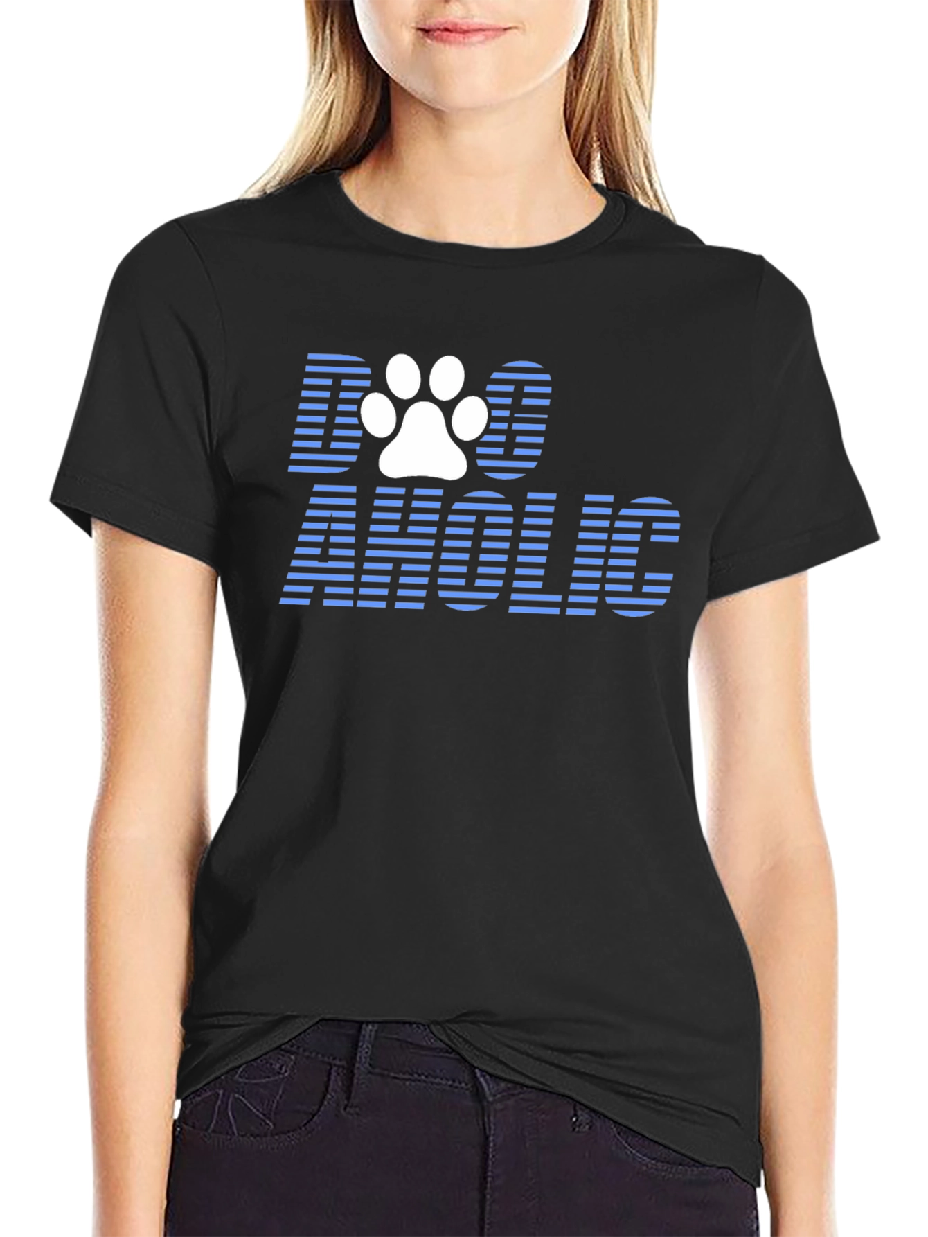 Dogaholic T-Shirt: Paw Print Design